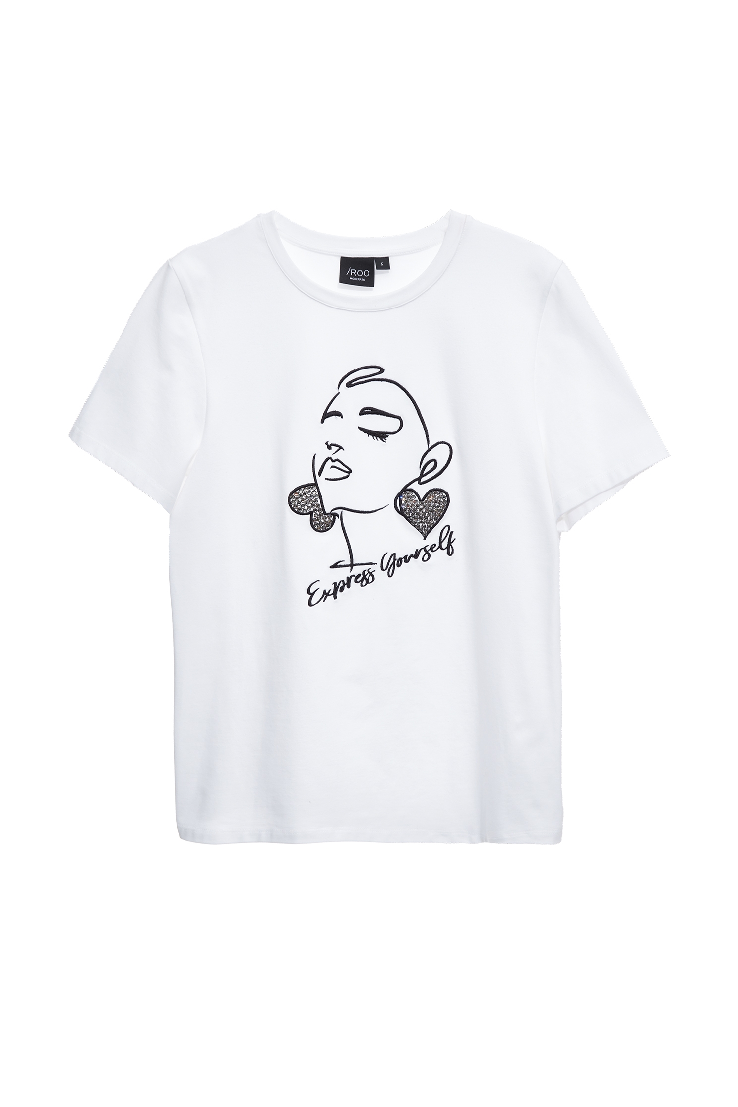 Figure Graphic Short Sleeve TeeFigure Graphic Short Sleeve Tee,Tops,Season (SS) Look,White tops,Cotton,Embroidered