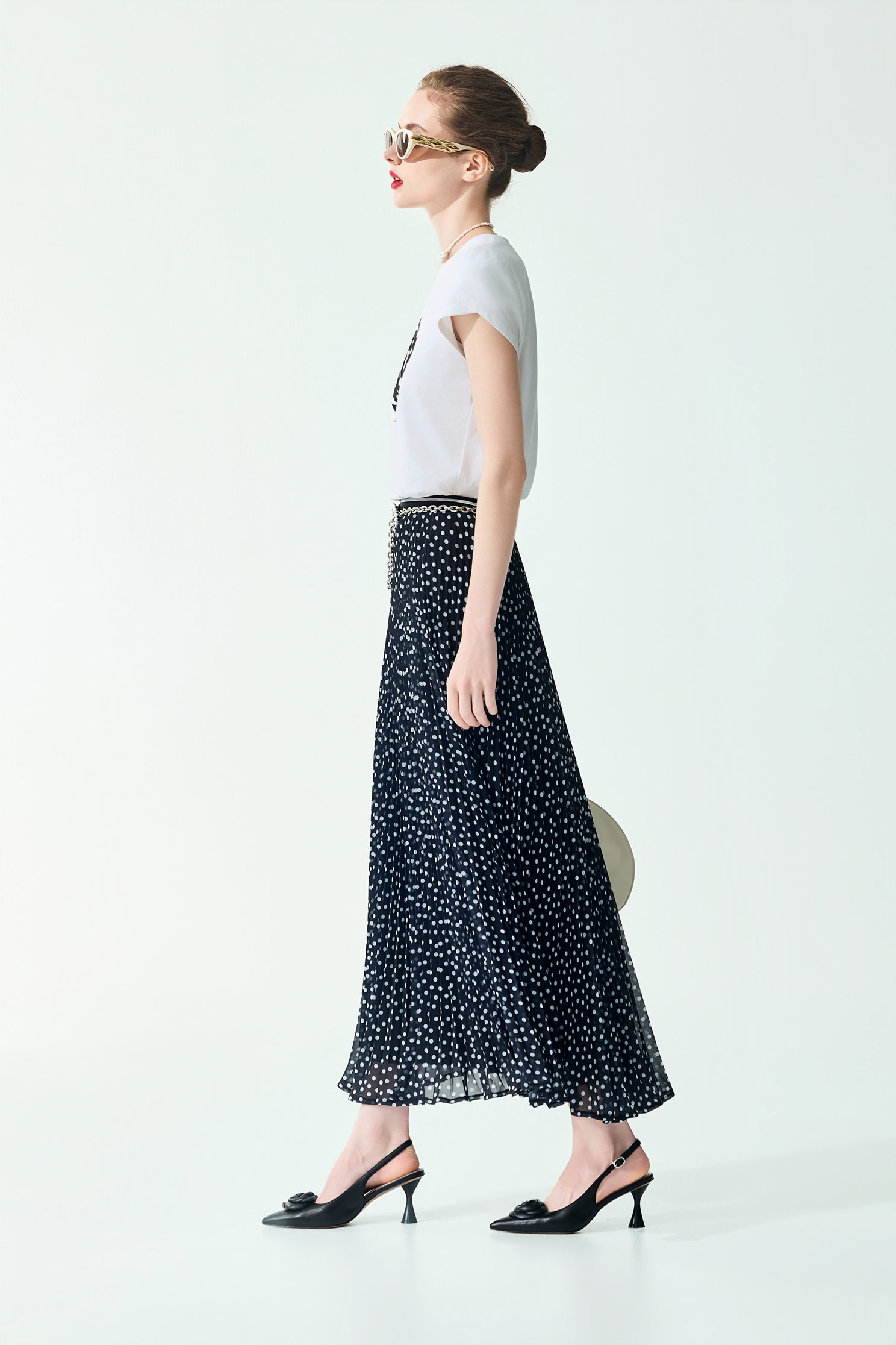 Petal Sleeve Graphic Print TeePetal Sleeve Graphic Print Tee,Tops,Season (SS) Look,dotcollection,pearl,White tops,Cotton