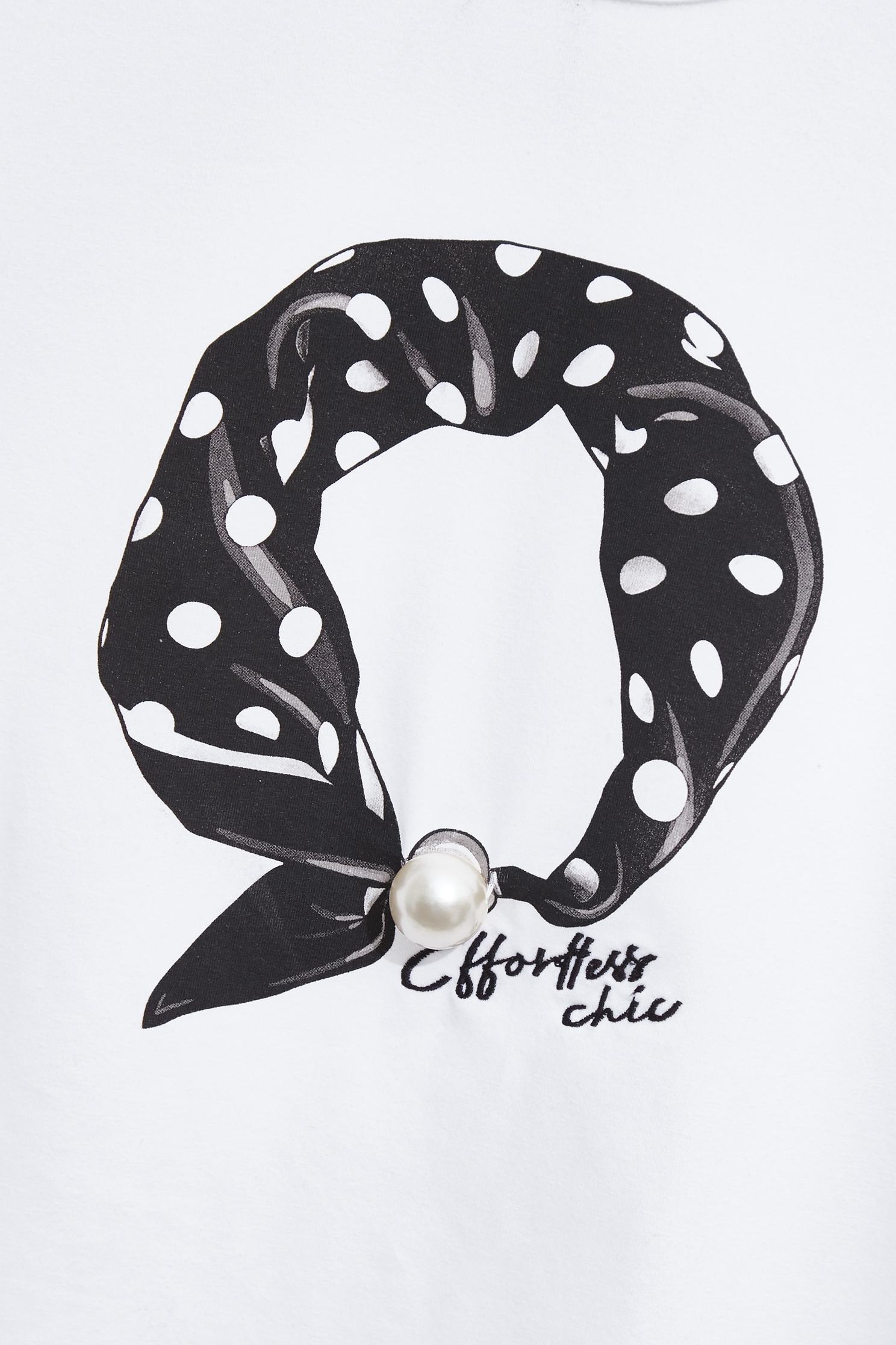Petal Sleeve Graphic Print TeePetal Sleeve Graphic Print Tee,Tops,Season (SS) Look,dotcollection,pearl,White tops,Cotton