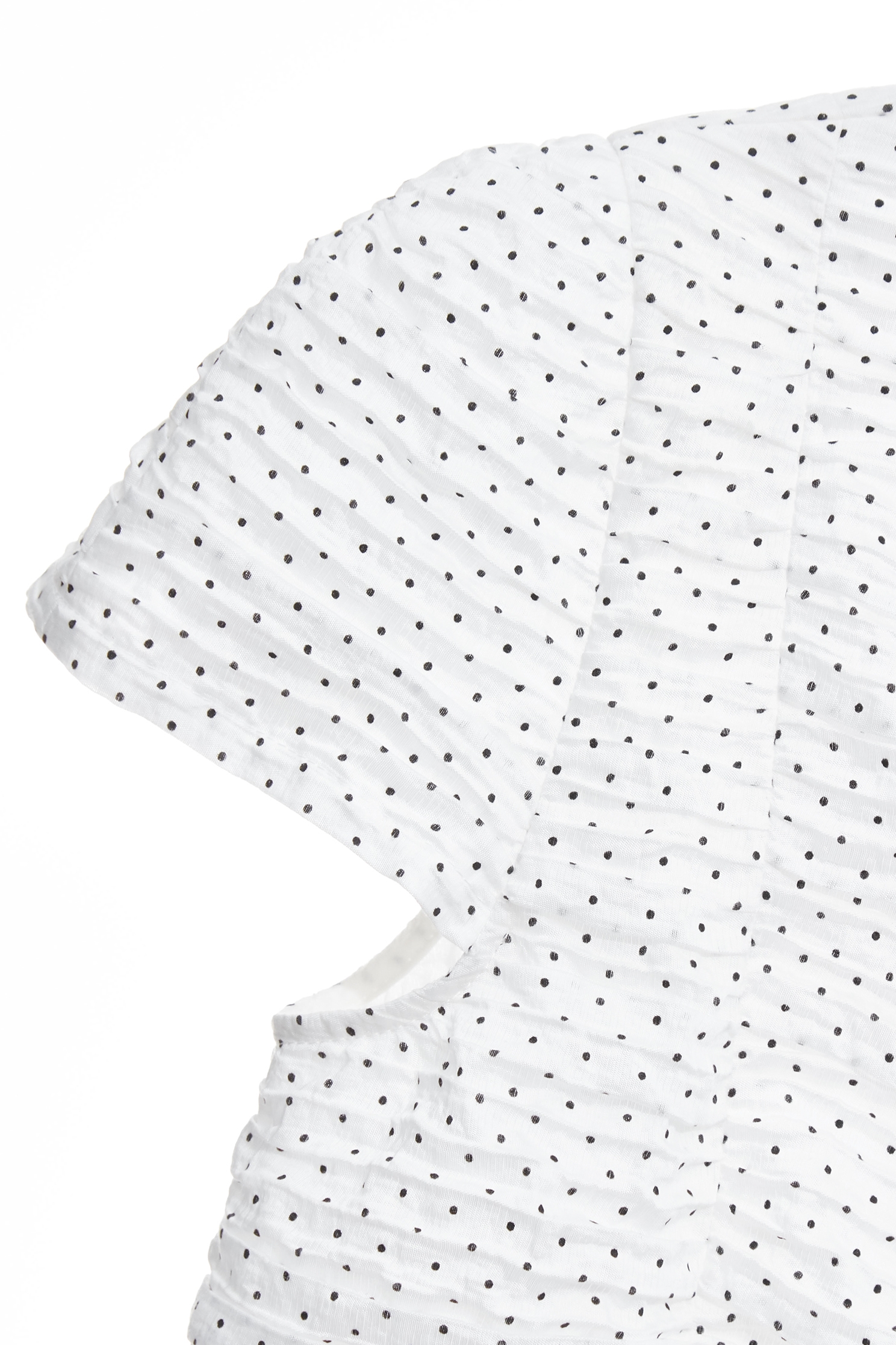 Front Zip Black Dotted Print TopFront Zip Black Dotted Print Top,Tops,Season (SS) Look,pearl