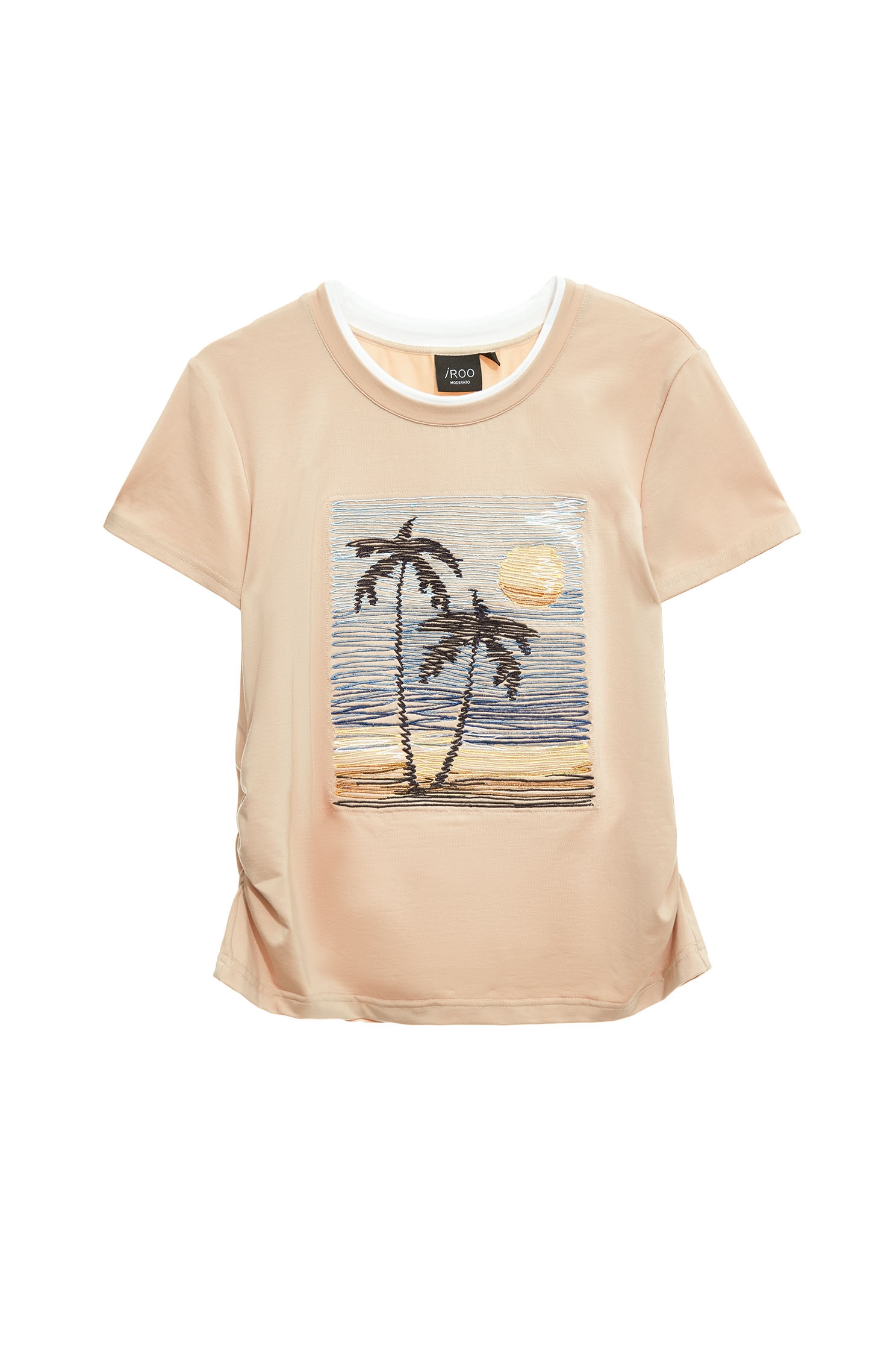 Front Graphic Khaki TeeFront Graphic Khaki Tee,Tops,Embroidered,Season (SS) Look