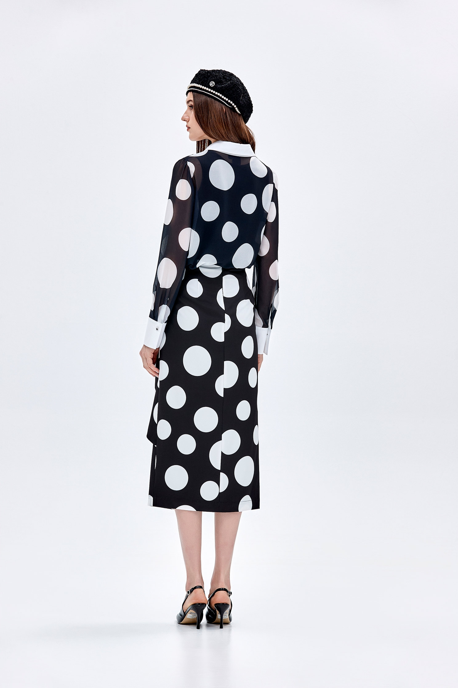 Polka Dot Chiffon BlousePolka Dot Chiffon Blouse,dotcollection,Season (AW) Look,Blouses,Chiffon