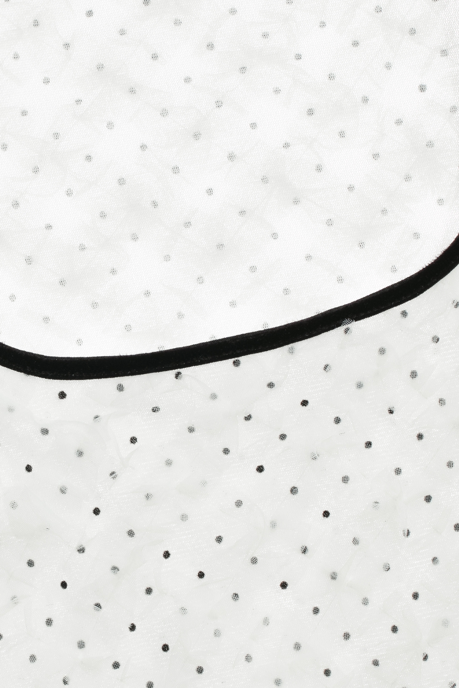 Ruffle Mesh Top With Contrast RibRuffle Mesh Top With Contrast Rib,Tops,Season (AW) Look,Back To Classic,Back To B/W