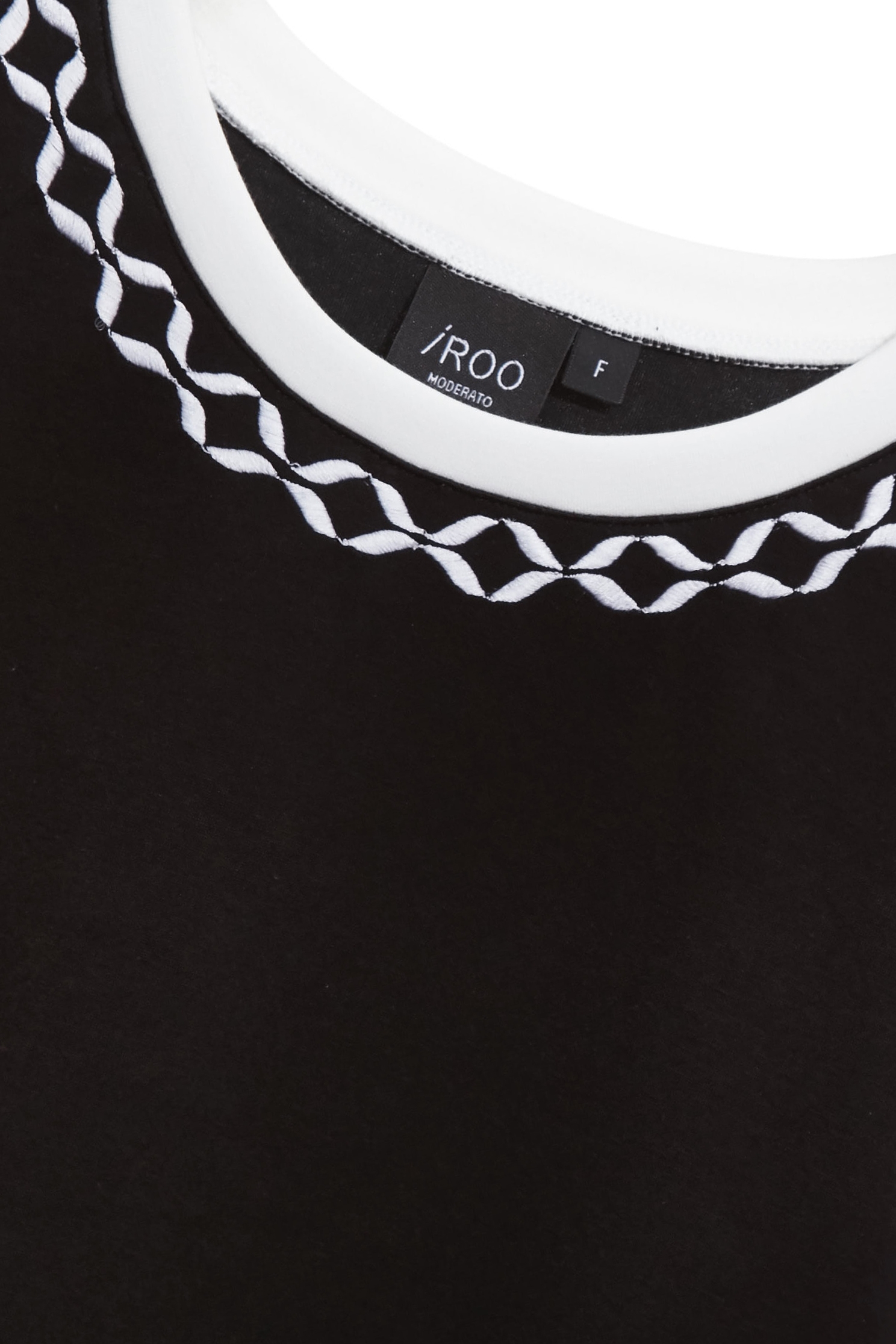 Contrast Trim Black Short Sleeve TeeContrast Trim Black Short Sleeve Tee,T-shirts,Tops,Season (AW) Look,Embroidered,black tops