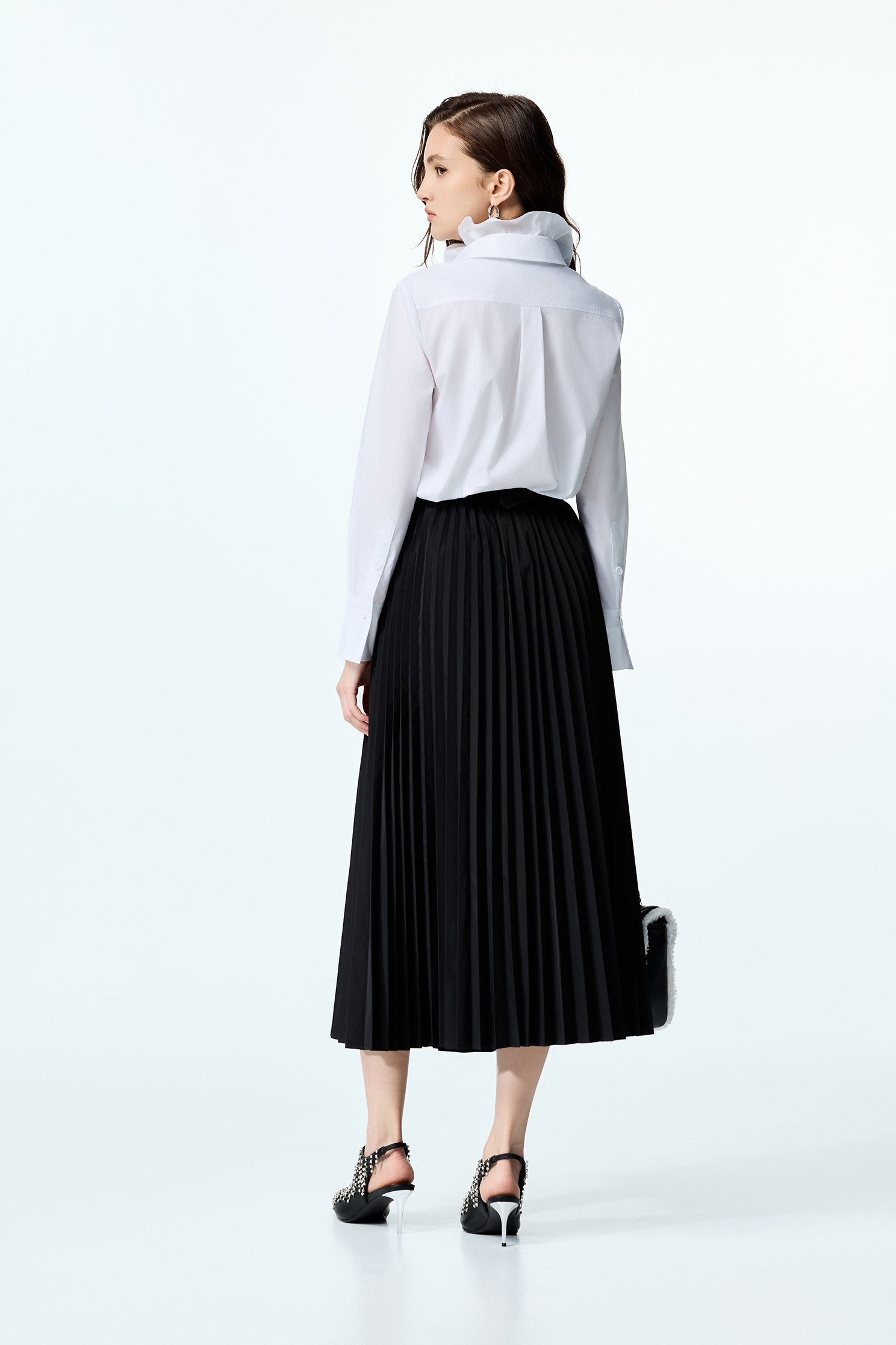 Double Collar Button Front BlouseDouble Collar Button Front Blouse,Tops,White tops,Season (AW) Look,Blouses