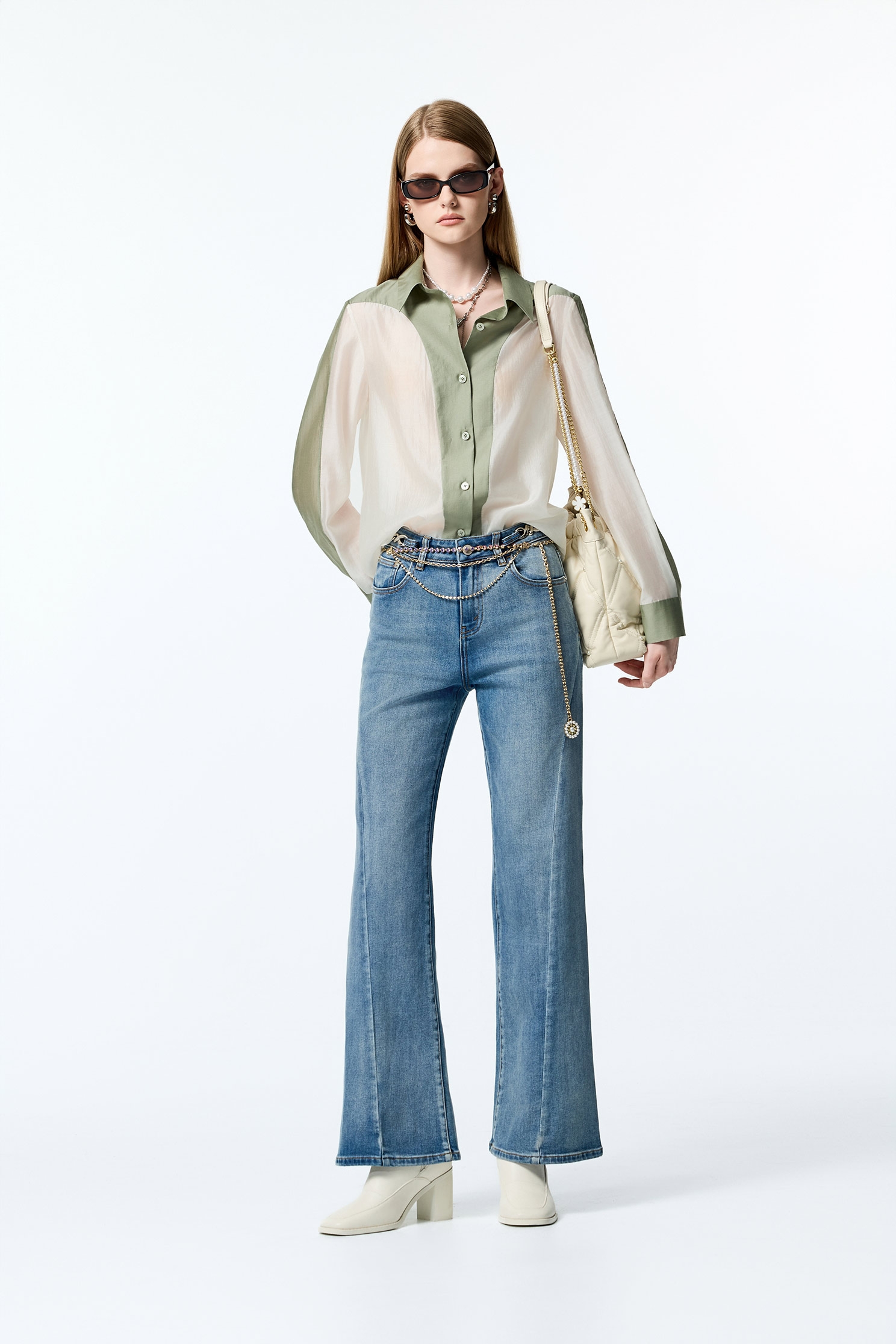 Colour Block Button Front BlouseColour Block Button Front Blouse,Office Looks,Tops,Season (AW) Look,Blouses