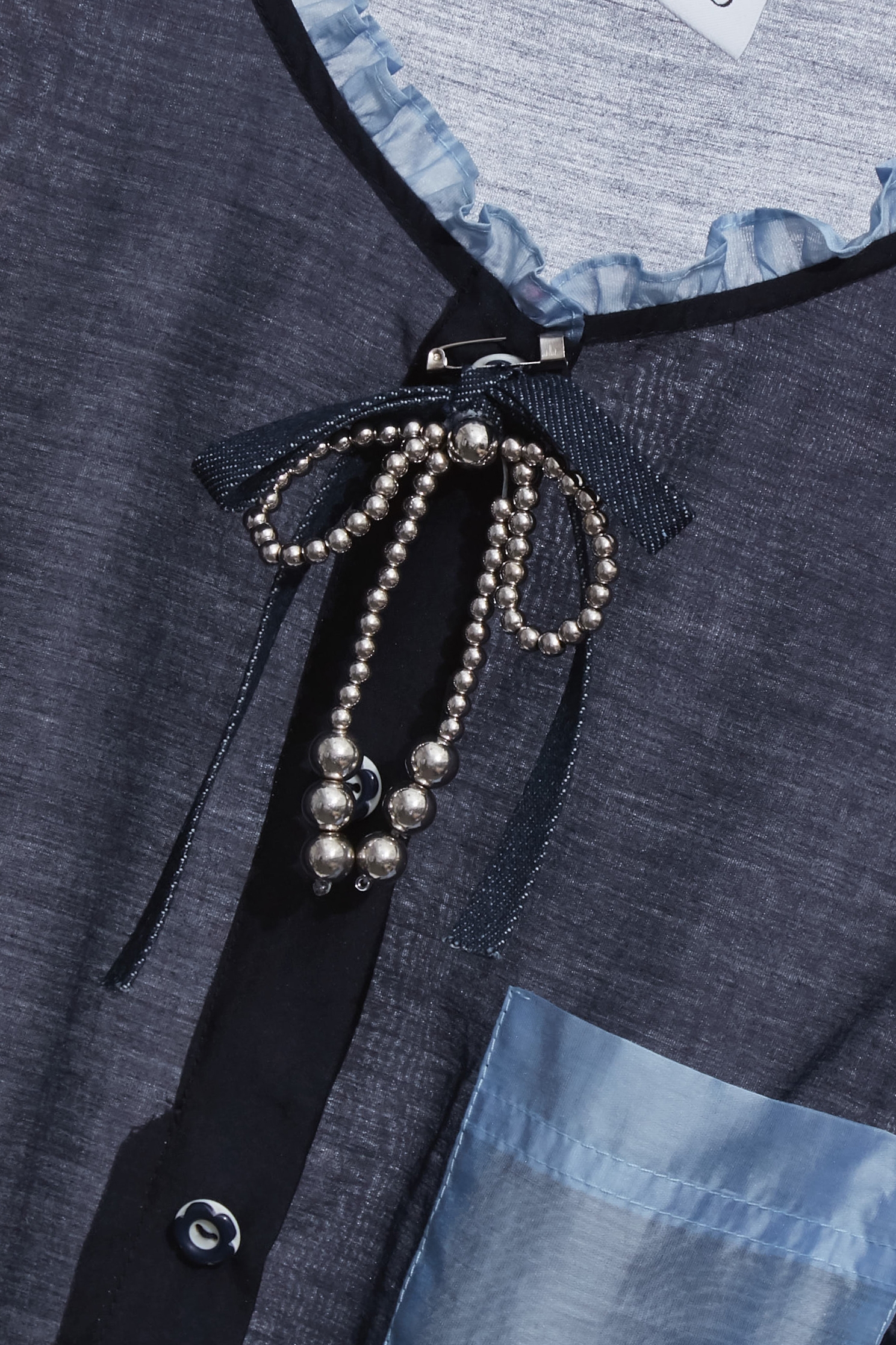 Ruffle Neckline Trim Detail Puff Sleeve TopRuffle Neckline Trim Detail Puff Sleeve Top,Office Looks,Tops,Season (AW) Look,Valentine,bows