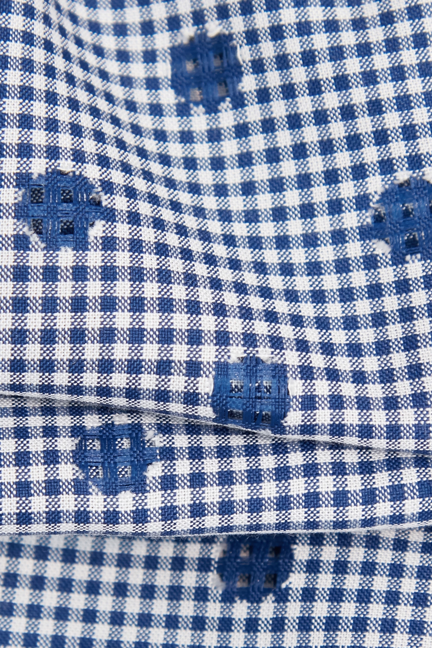 Dotted Embroidery Detail Plaid TopDotted Embroidery Detail Plaid Top,Office Looks,Tops,co-ord sets,Plaid,dotcollection,Season (AW) Look,Lace