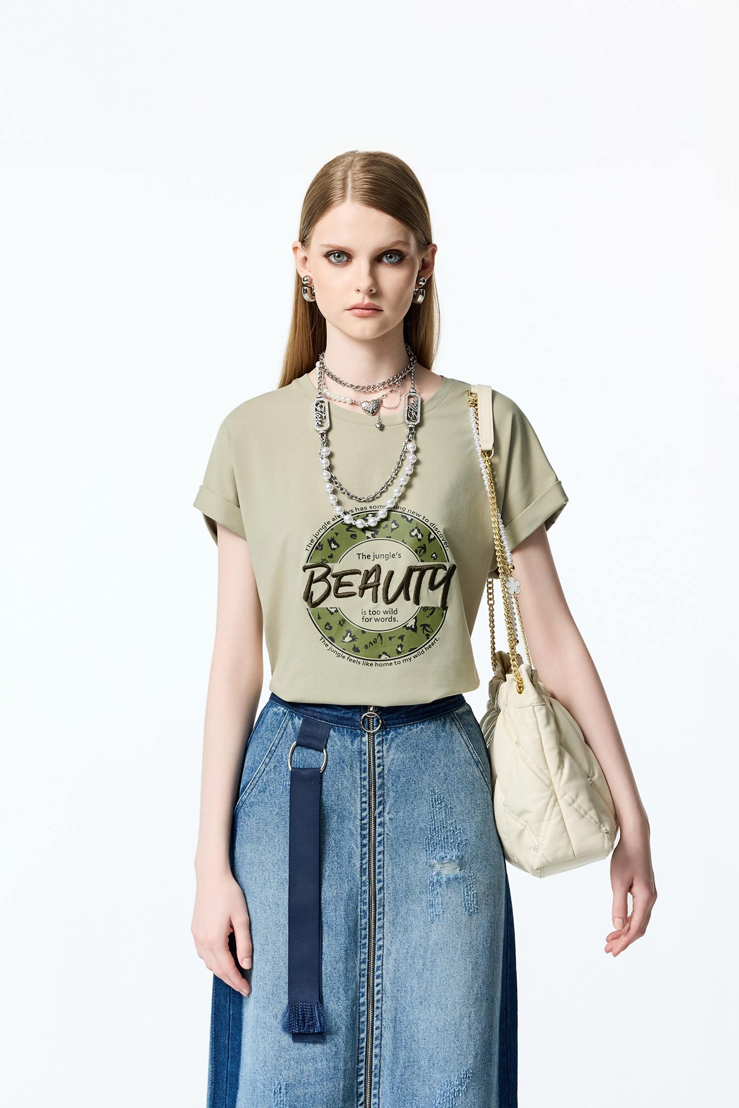 Embroidered Graphic Short Sleeve TeeEmbroidered Graphic Short Sleeve Tee,T-shirts,T-shirts,Tops,Embroidered,Season (AW) Look,upperclass