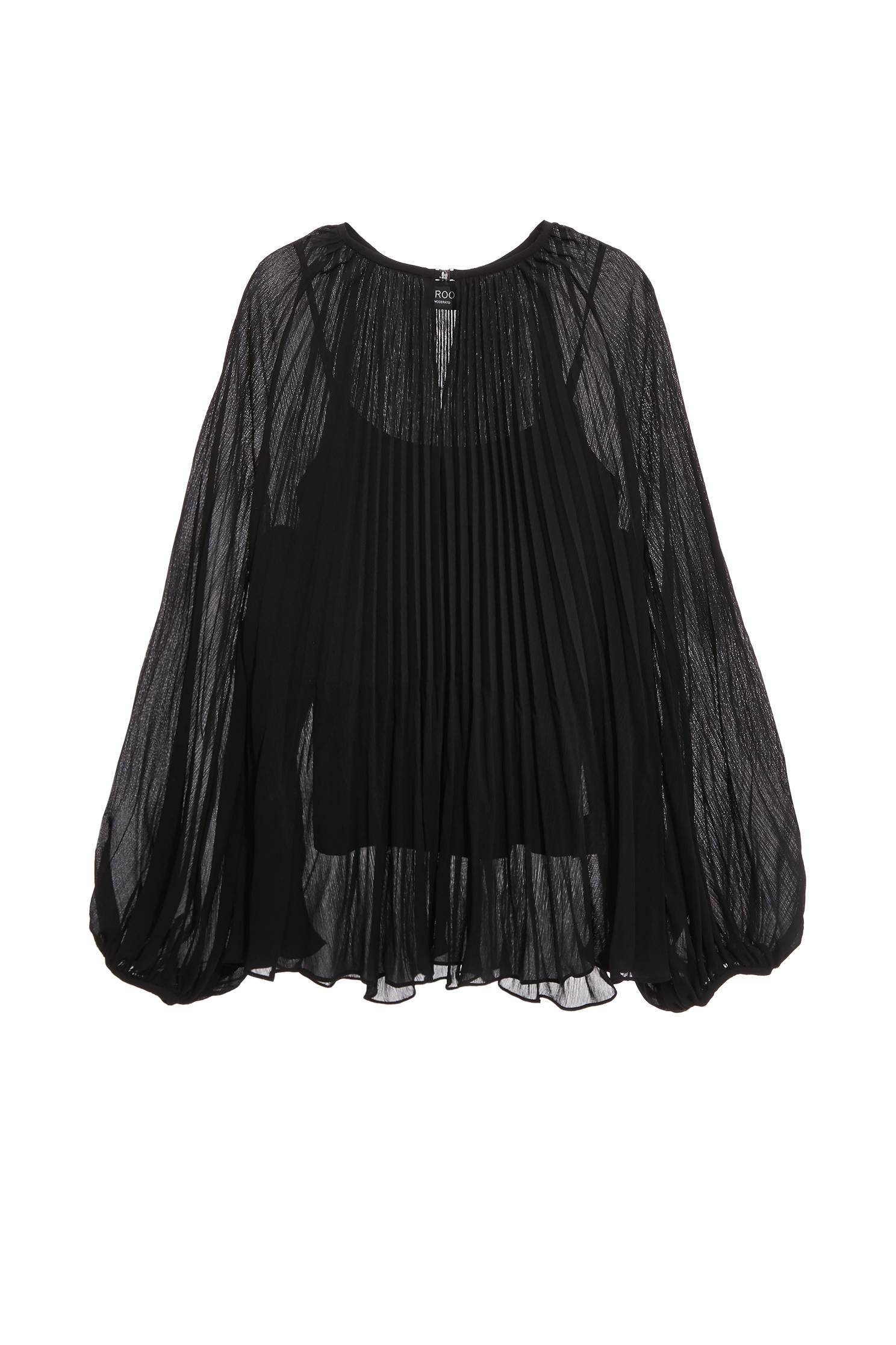 Black Pleated Detail Chiffon BlouseBlack Pleated Detail Chiffon Blouse,Tops,Under shirts,Season (AW) Look,Blouses,Chiffon,black tops