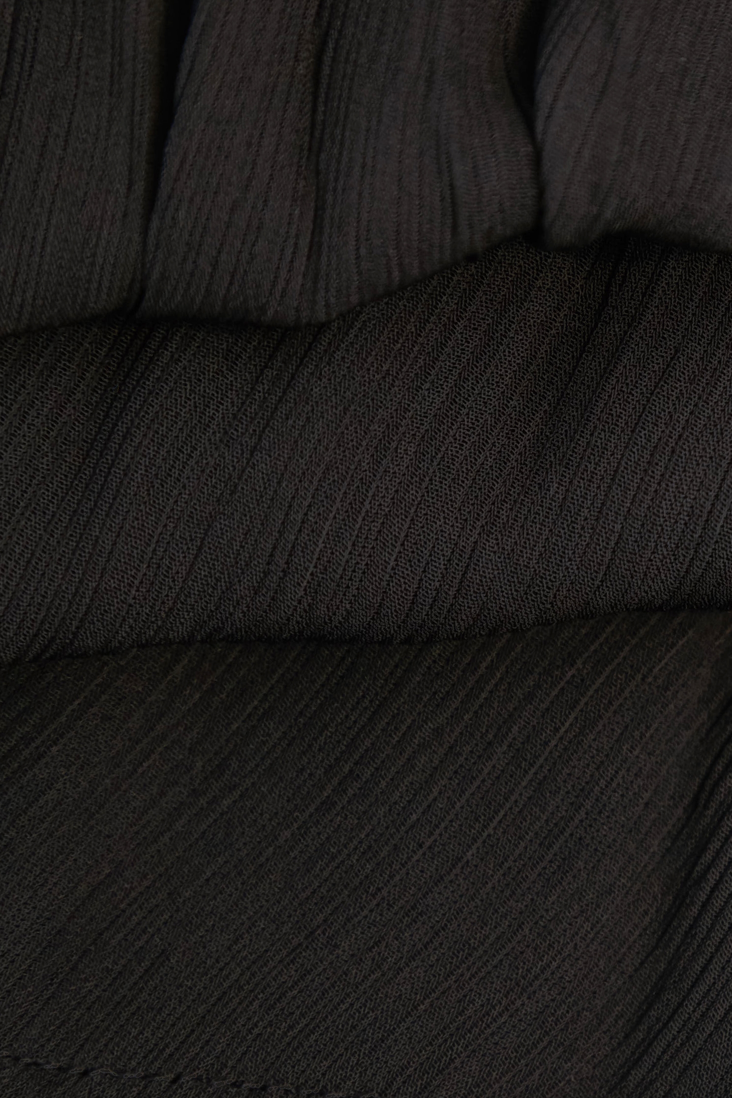 Black Pleated Detail Chiffon BlouseBlack Pleated Detail Chiffon Blouse,Tops,Under shirts,Season (AW) Look,Blouses,Chiffon,black tops