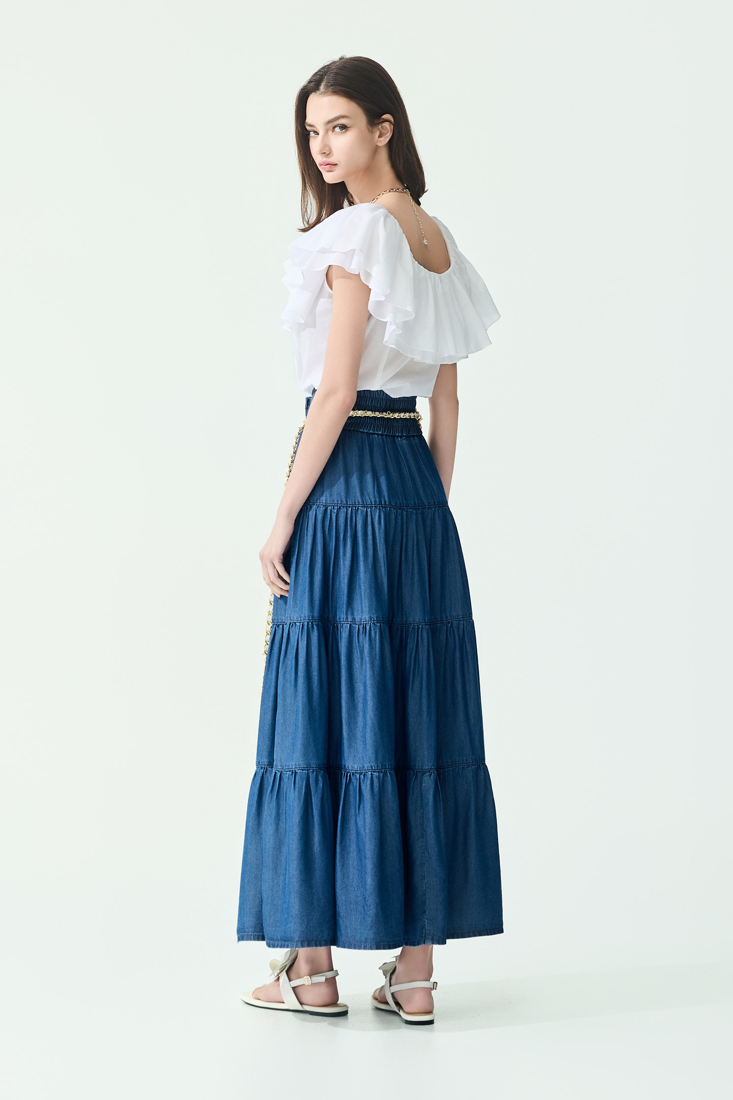 Ruffle Detail Front Button TopRuffle Detail Front Button Top,sleeveless tops,Tops,Season (SS) Look,White tops,sleeveless tops
