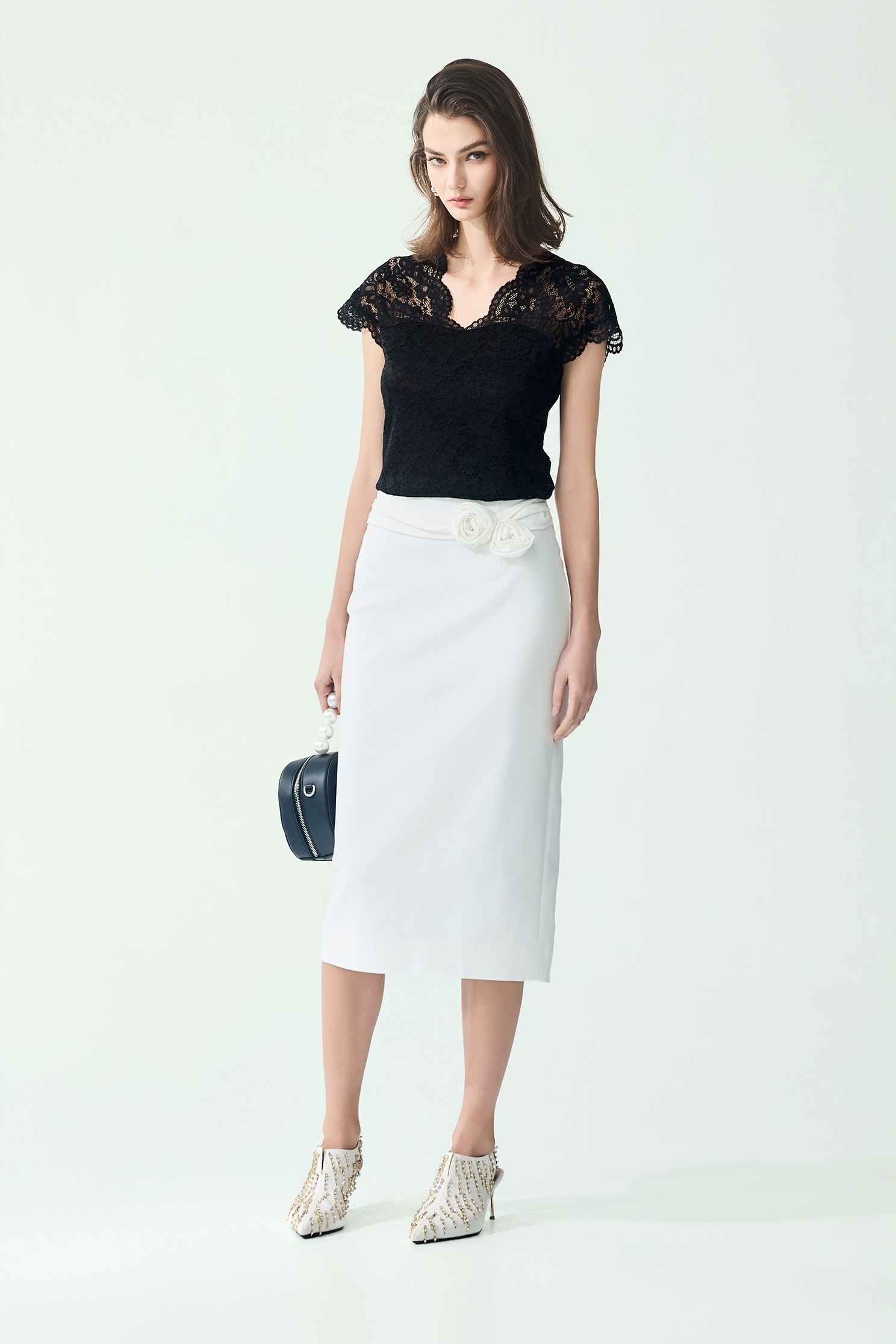 Short Sleeve Lace TopShort Sleeve Lace Top,Tops,Season (SS) Look,Lace,black tops