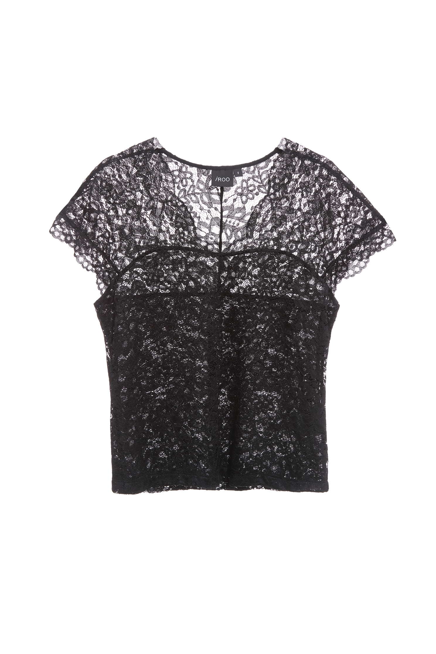 Short Sleeve Lace TopShort Sleeve Lace Top,Tops,Season (SS) Look,Lace,black tops