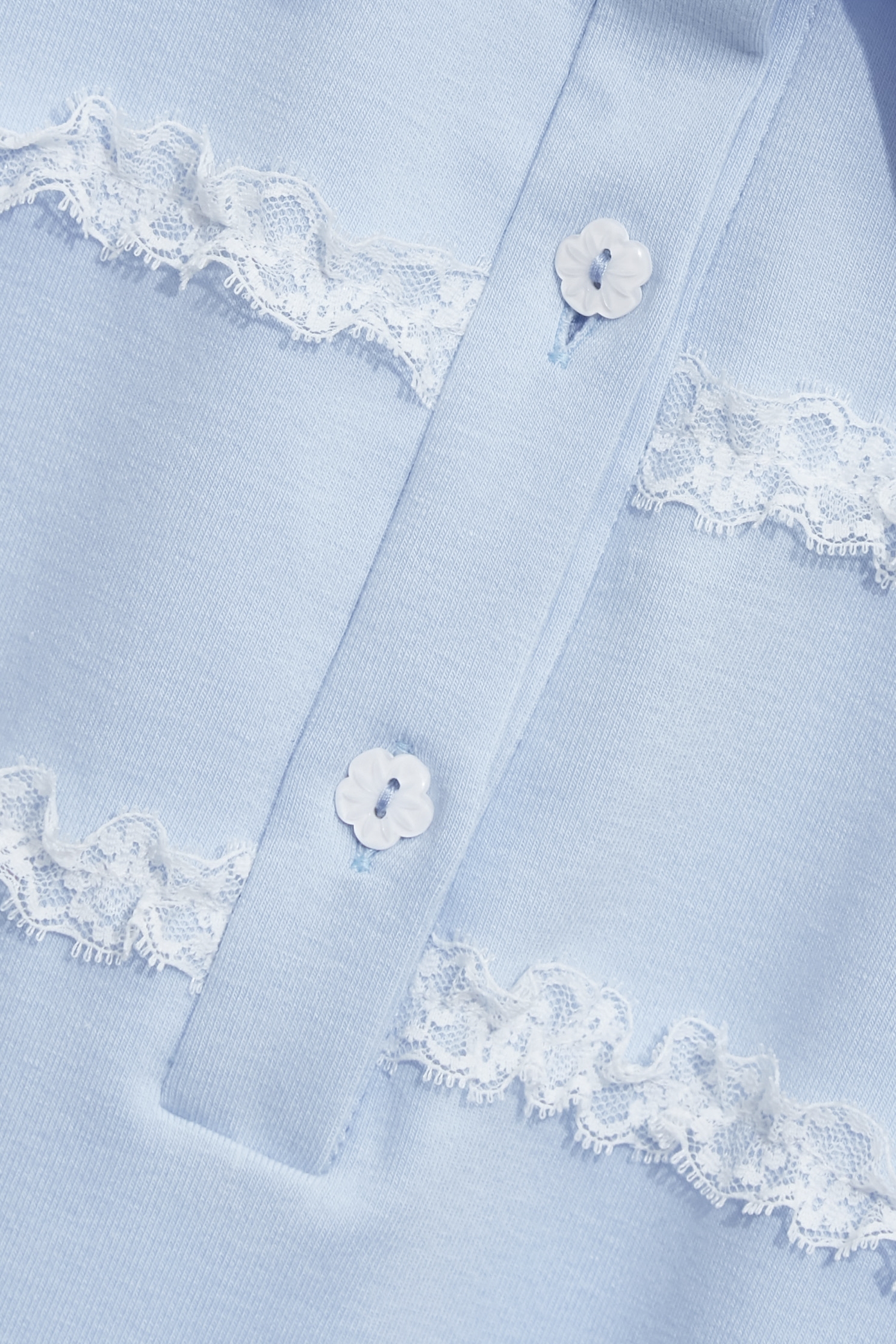 Lace Trim Detail Short Sleeve Polo Top,Tops,Season (SS) Look,Stripe,Lace
