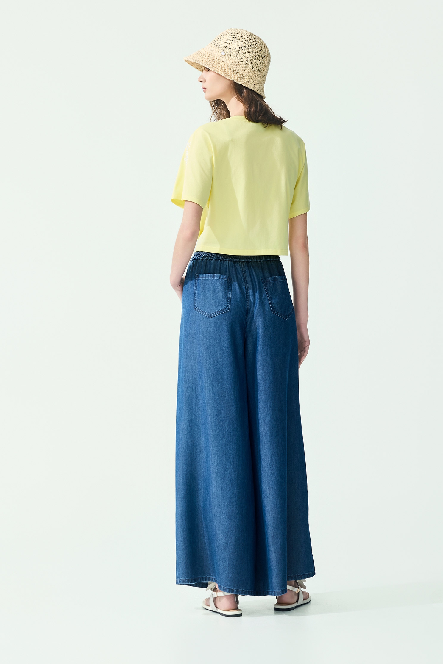Front Knot Yellow V-neck TopFront Knot Yellow V-neck Top,Tops,Season (SS) Look
