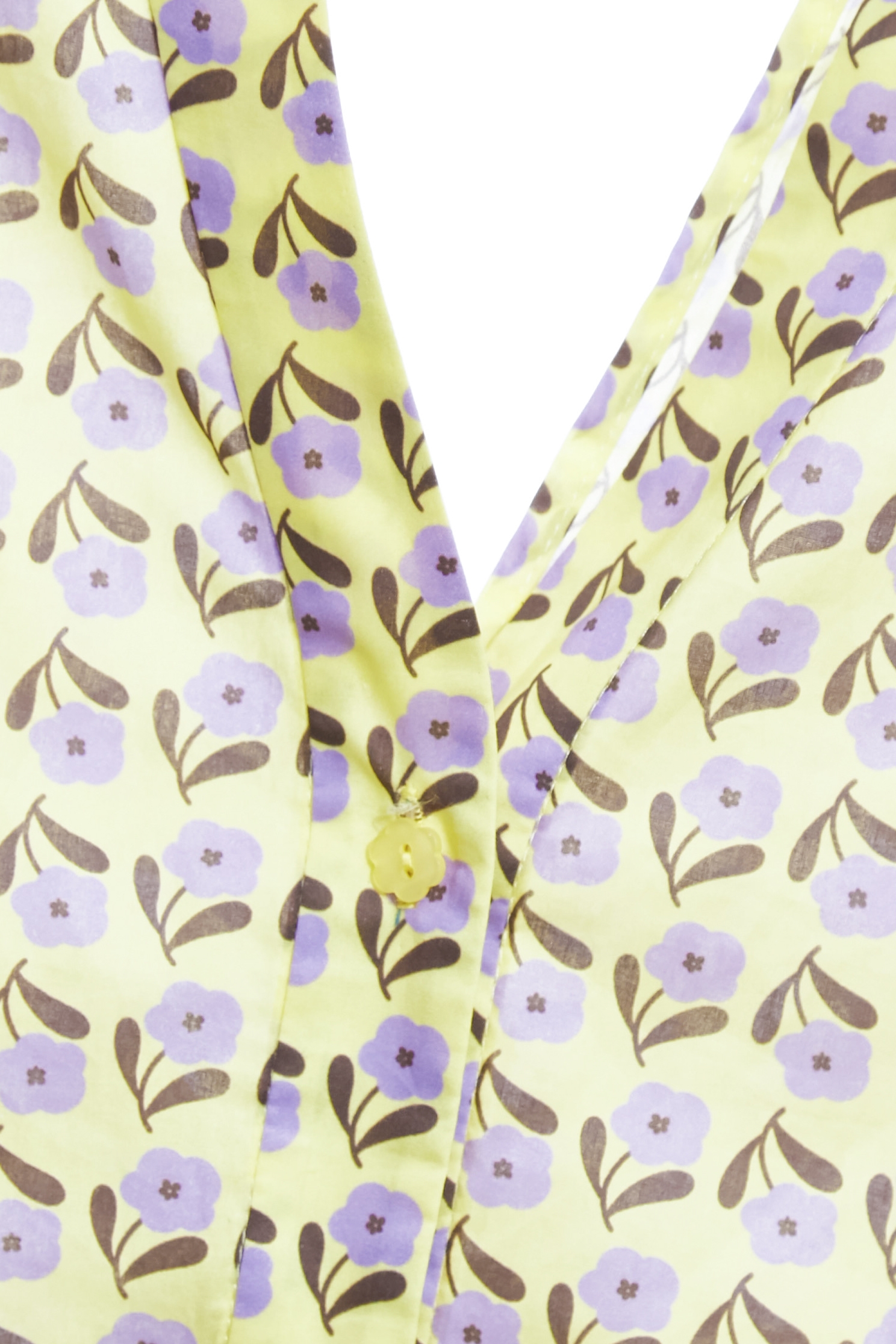 Purple Floral Print V-neck TopPurple Floral Print V-neck Top,Tops,Season (SS) Look,Blouses