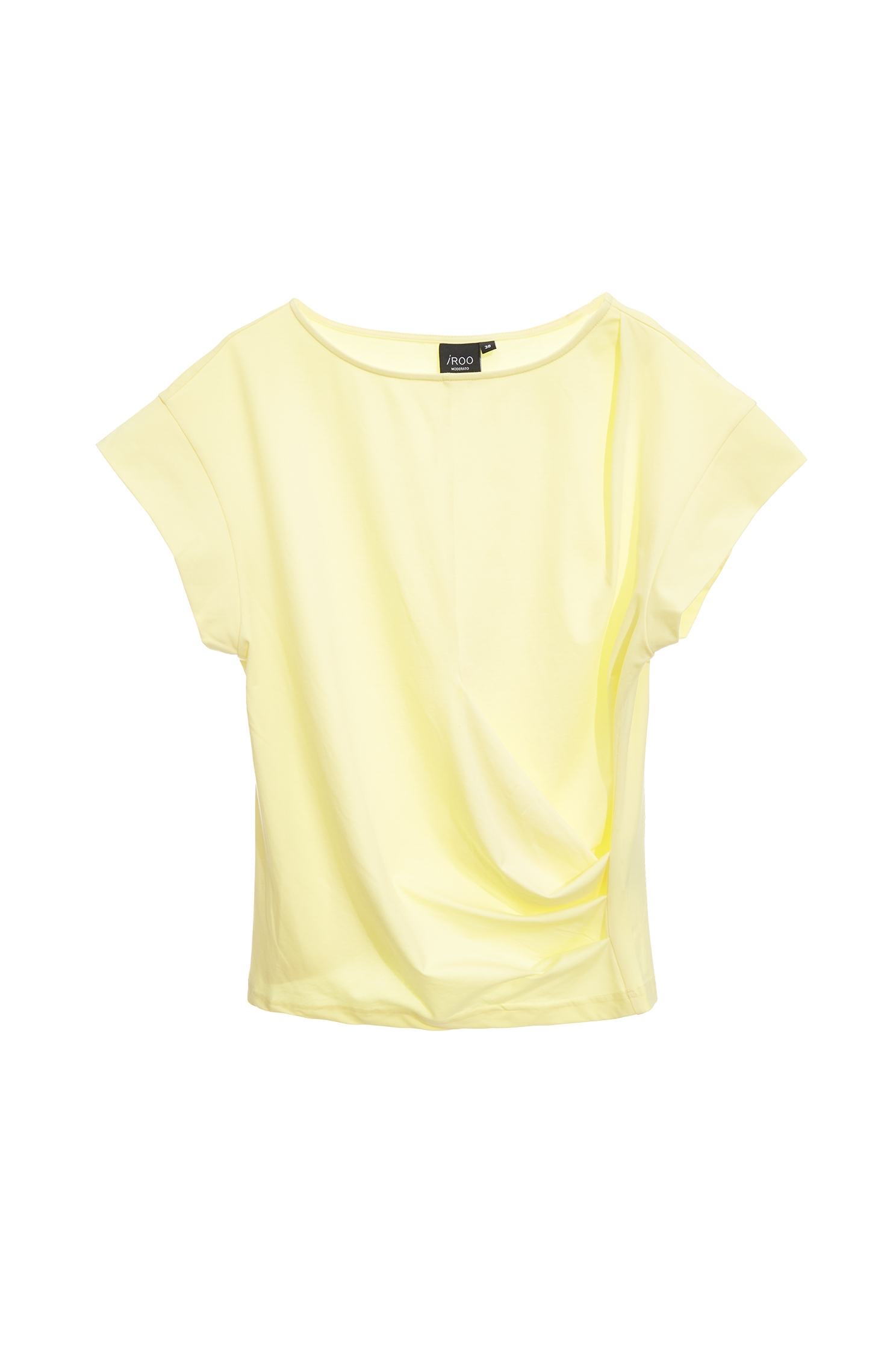 Embroidery Slogan Side Gathered Detail TeeEmbroidery Slogan Side Gathered Detail Tee,Tops,Season (SS) Look