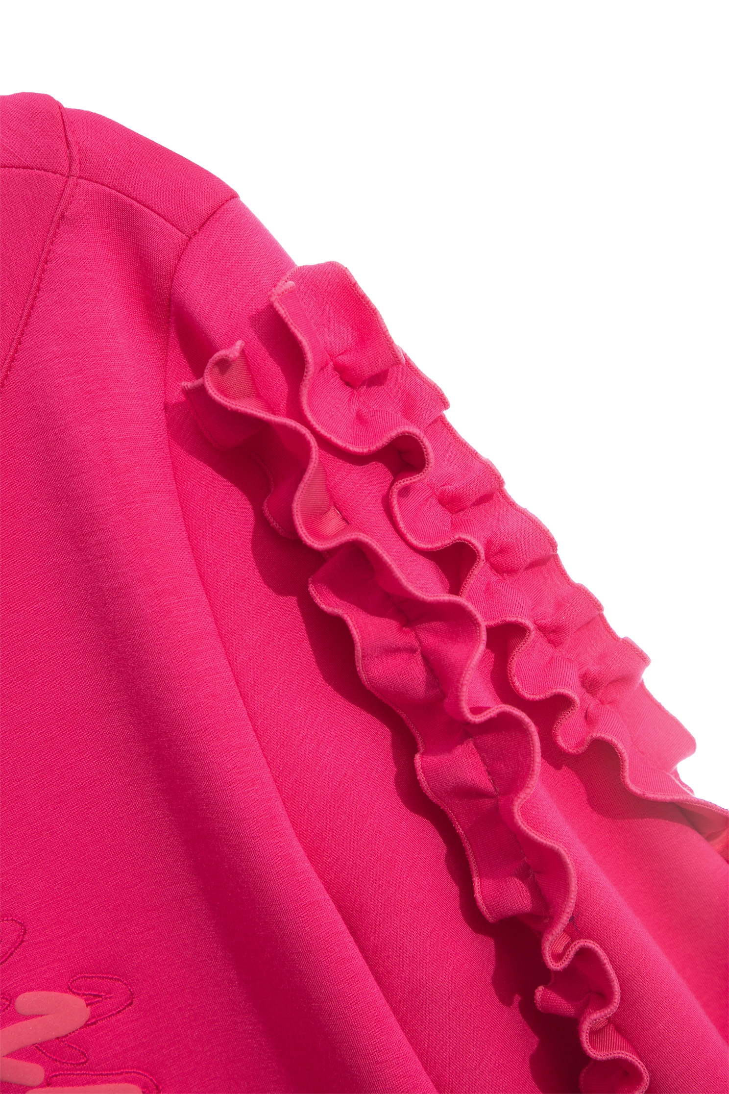 Heart Shape Top With Ruffle Sleeve DetailHeart Shape Top With Ruffle Sleeve Detail,Tops,Season (SS) Look,Embroidered