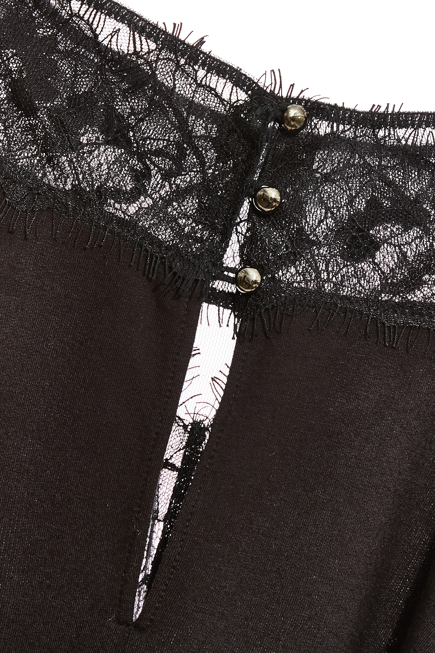 Illusion Neckline Lace Detail TopIllusion Neckline Lace Detail Top,Tops,Season (AW) Look