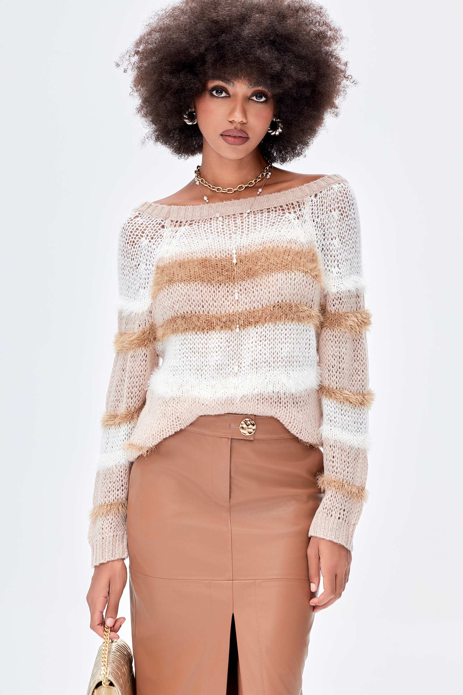 Gradient Mohair Knit TopGradient Mohair Knit Top,Tops,Season (AW) Look,Knitted,Knitted tops