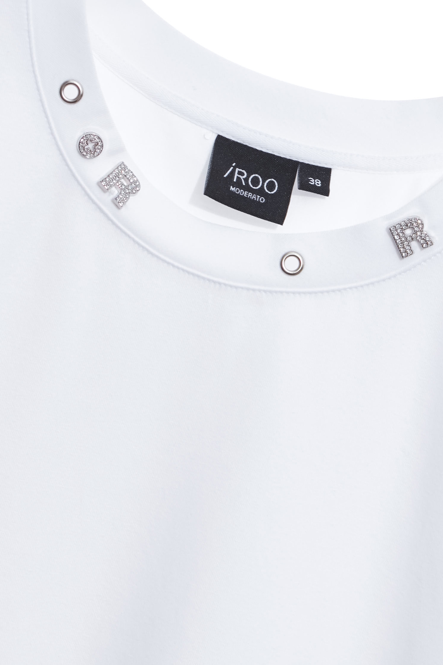 Diamonte Neckline Detail Short Sleeve TeeDiamonte Neckline Detail Short Sleeve Tee,T-shirts,Tops,White tops,Season (AW) Look