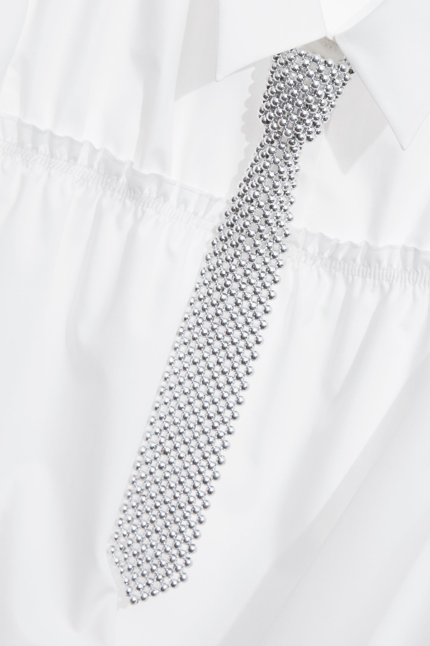 Pearl Neck Tie Detail Short Sleeve TopPearl Neck Tie Detail Short Sleeve Top,Tops,White tops,Season (AW) Look