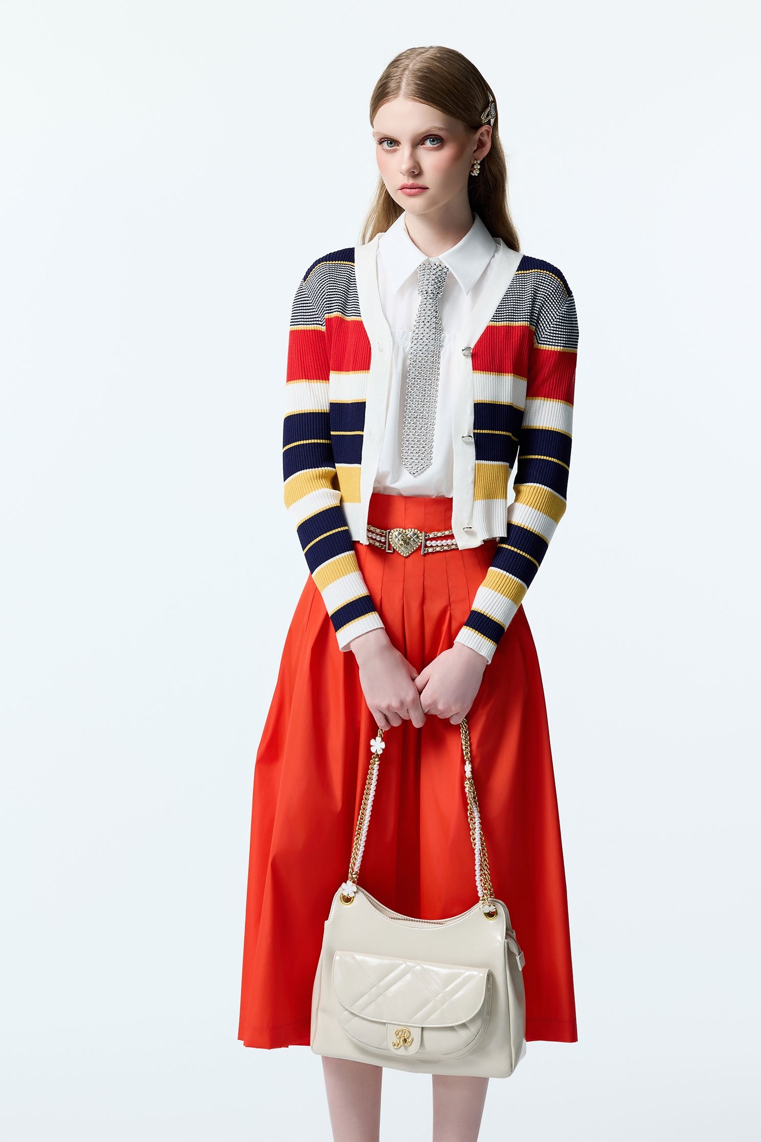 Pearl Neck Tie Detail Short Sleeve TopPearl Neck Tie Detail Short Sleeve Top,Tops,White tops,Season (AW) Look