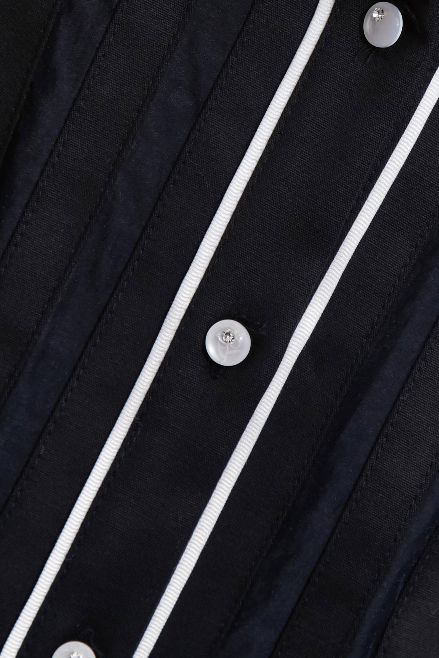 Contrast Trim Detail Navy TopContrast Trim Detail Navy Top,Tops,Season (AW) Look,bows