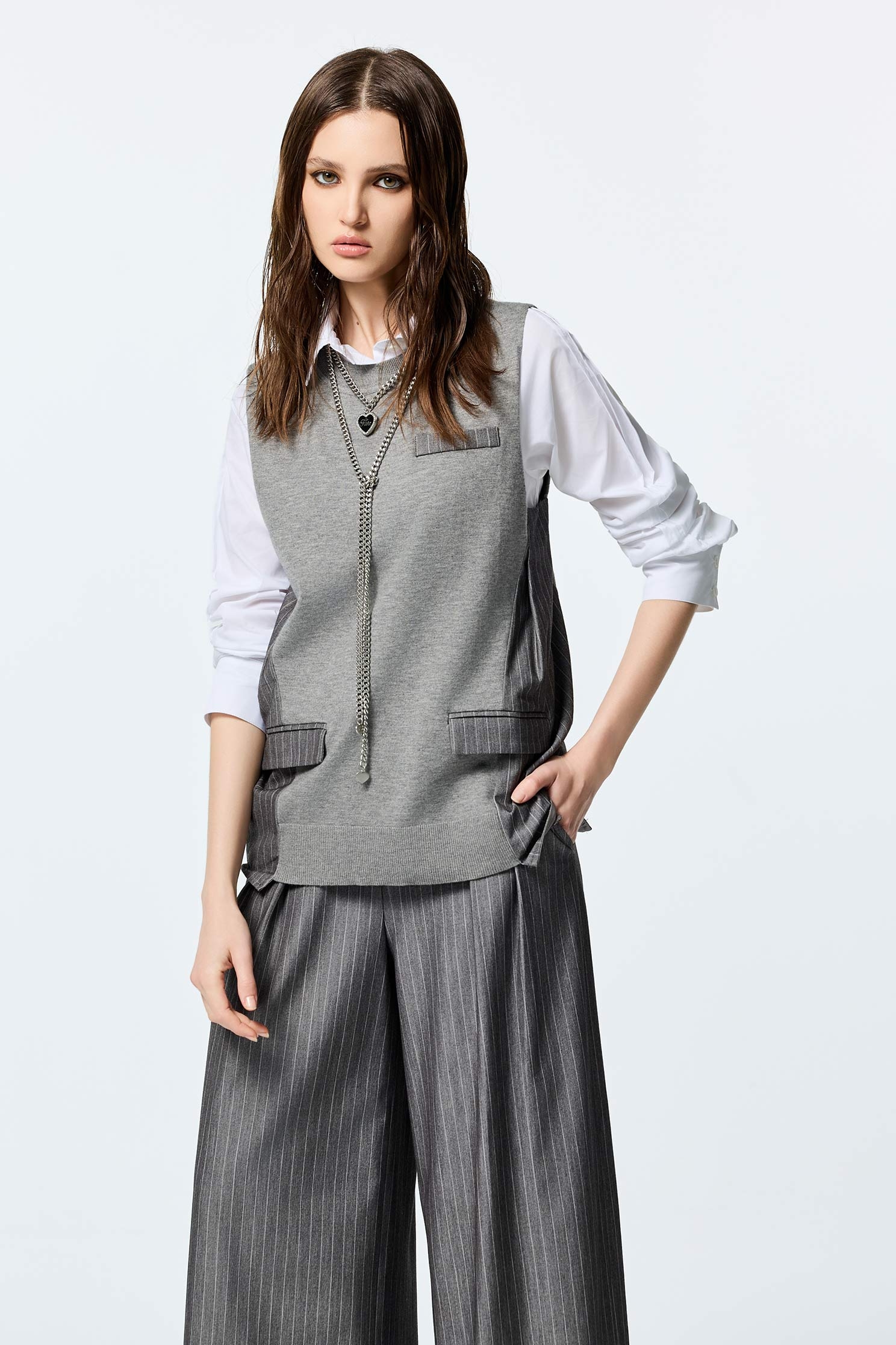 Stitching Detail Button Front BlouseStitching Detail Button Front Blouse,Tops,White tops,Season (AW) Look,Blouses