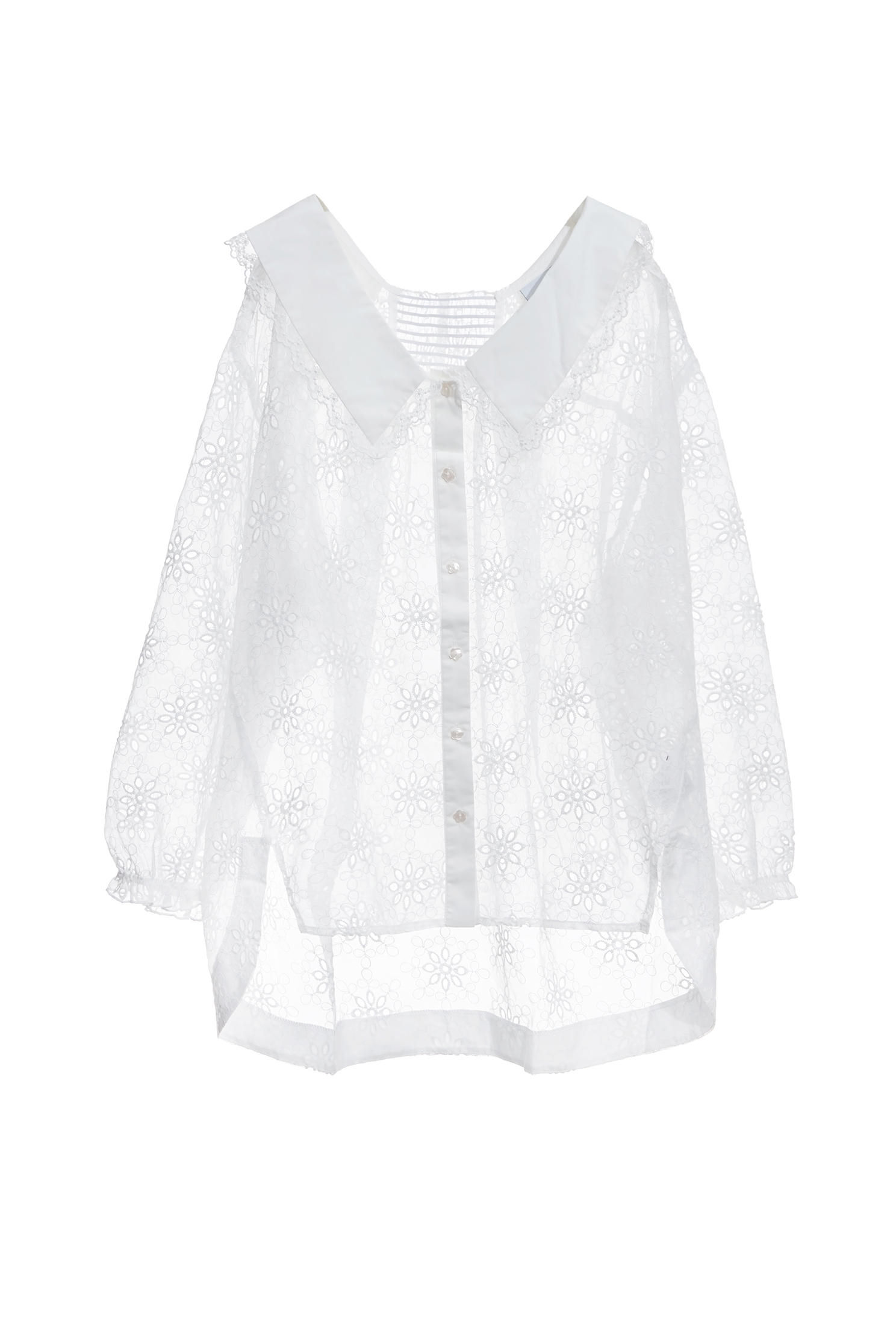 Embroidered Floral Detail Long Sleeve TopEmbroidered Floral Detail Long Sleeve Top,Tops,Embroidered,White tops,Season (AW) Look