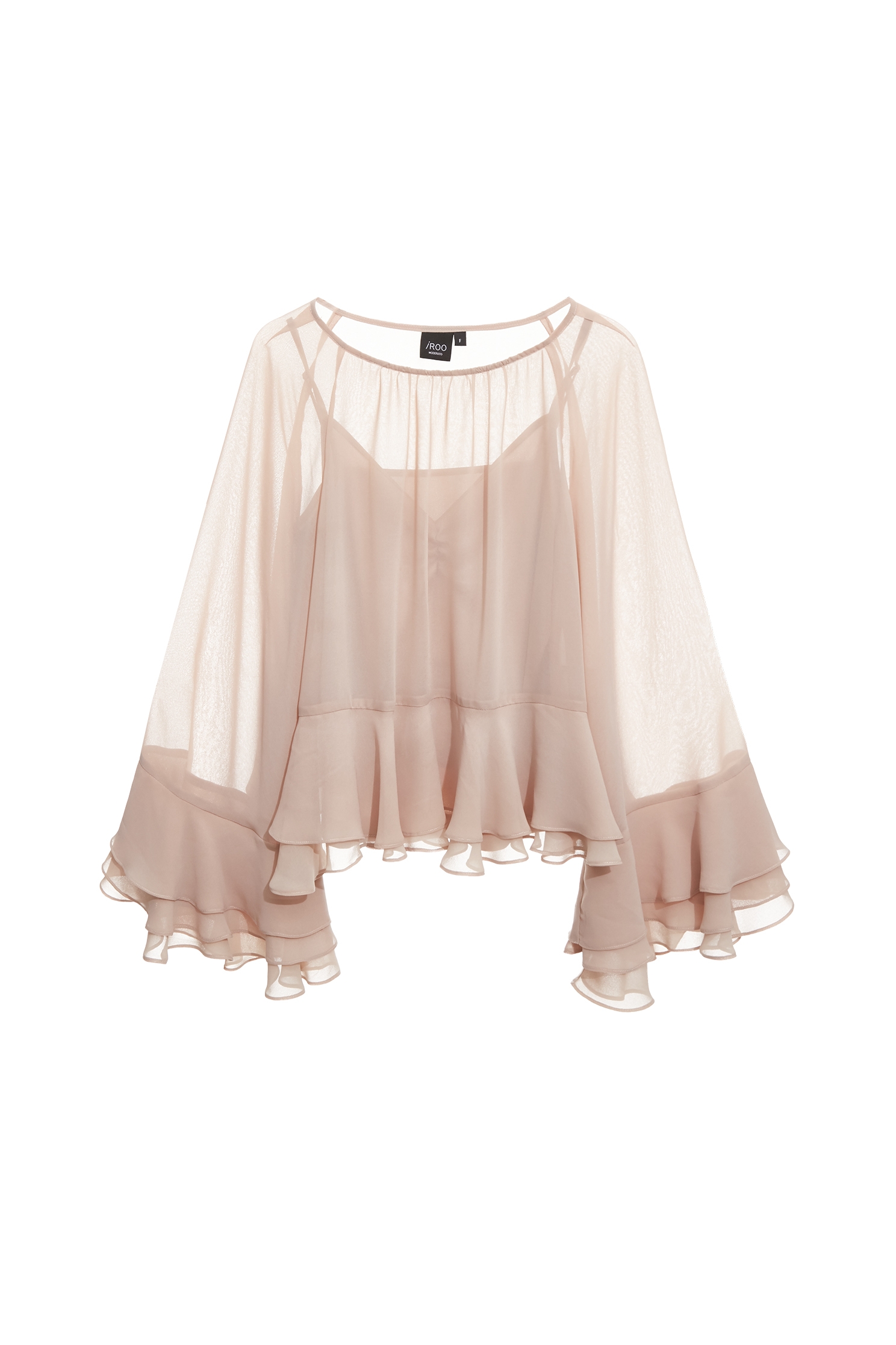 Soft Ruffle Layered Chiffon TopSoft Ruffle Layered Chiffon Top,Tops,Under shirts,Season (AW) Look,Chiffon