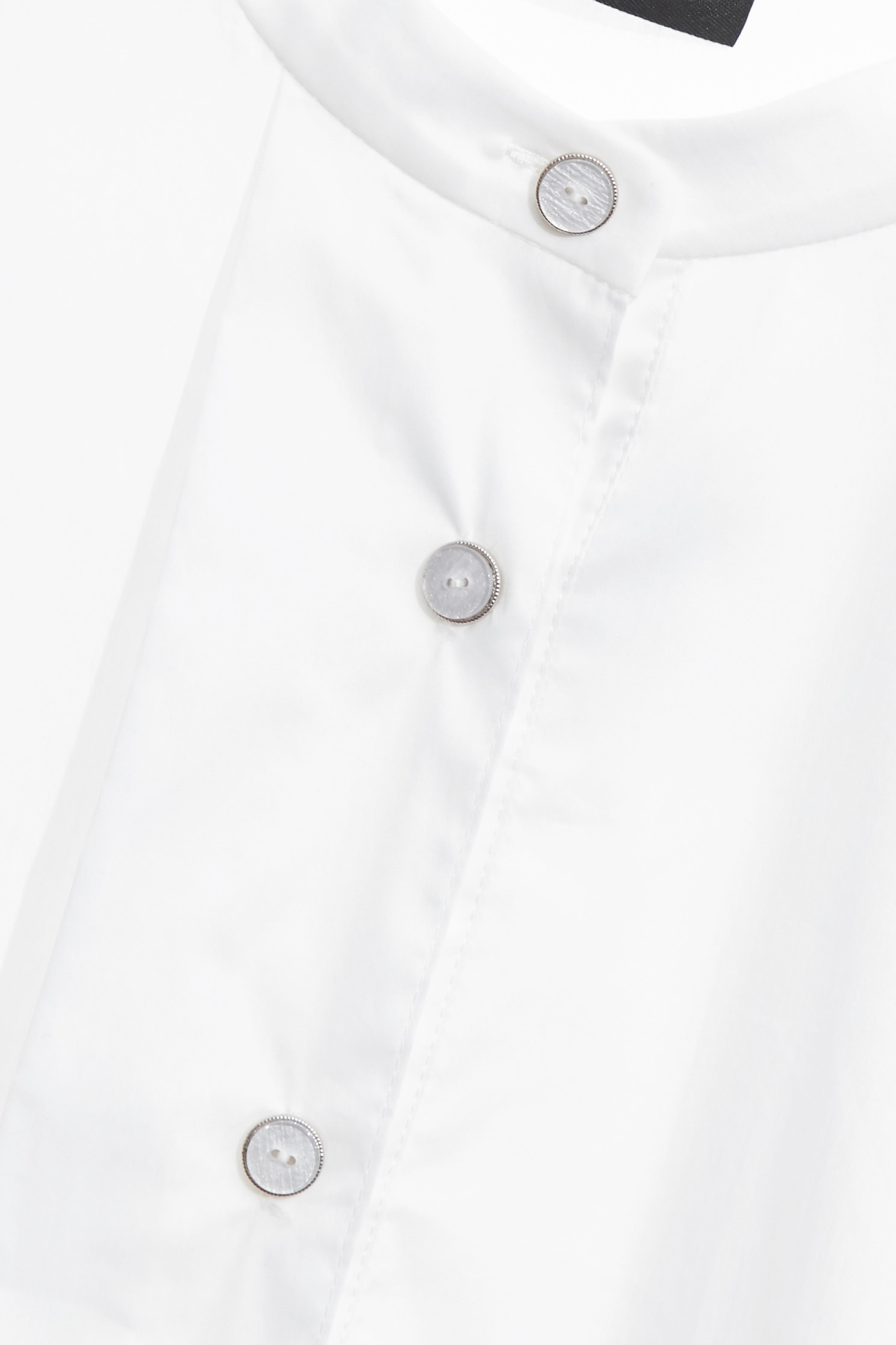 Stand Collar Button Front BlouseStand Collar Button Front Blouse,Tops,Embroidered,White tops,Season (AW) Look,Blouses