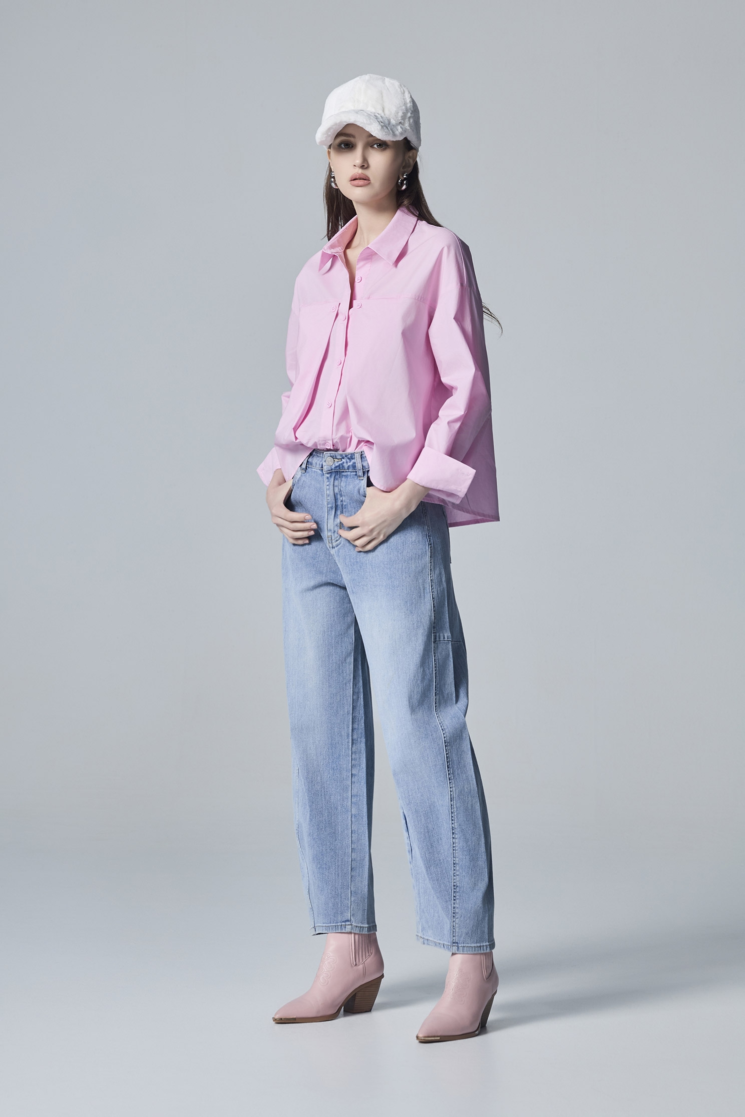 Front Pleat Detail Pink BlouseFront Pleat Detail Pink Blouse,Tops,Season (AW) Look,Blouses