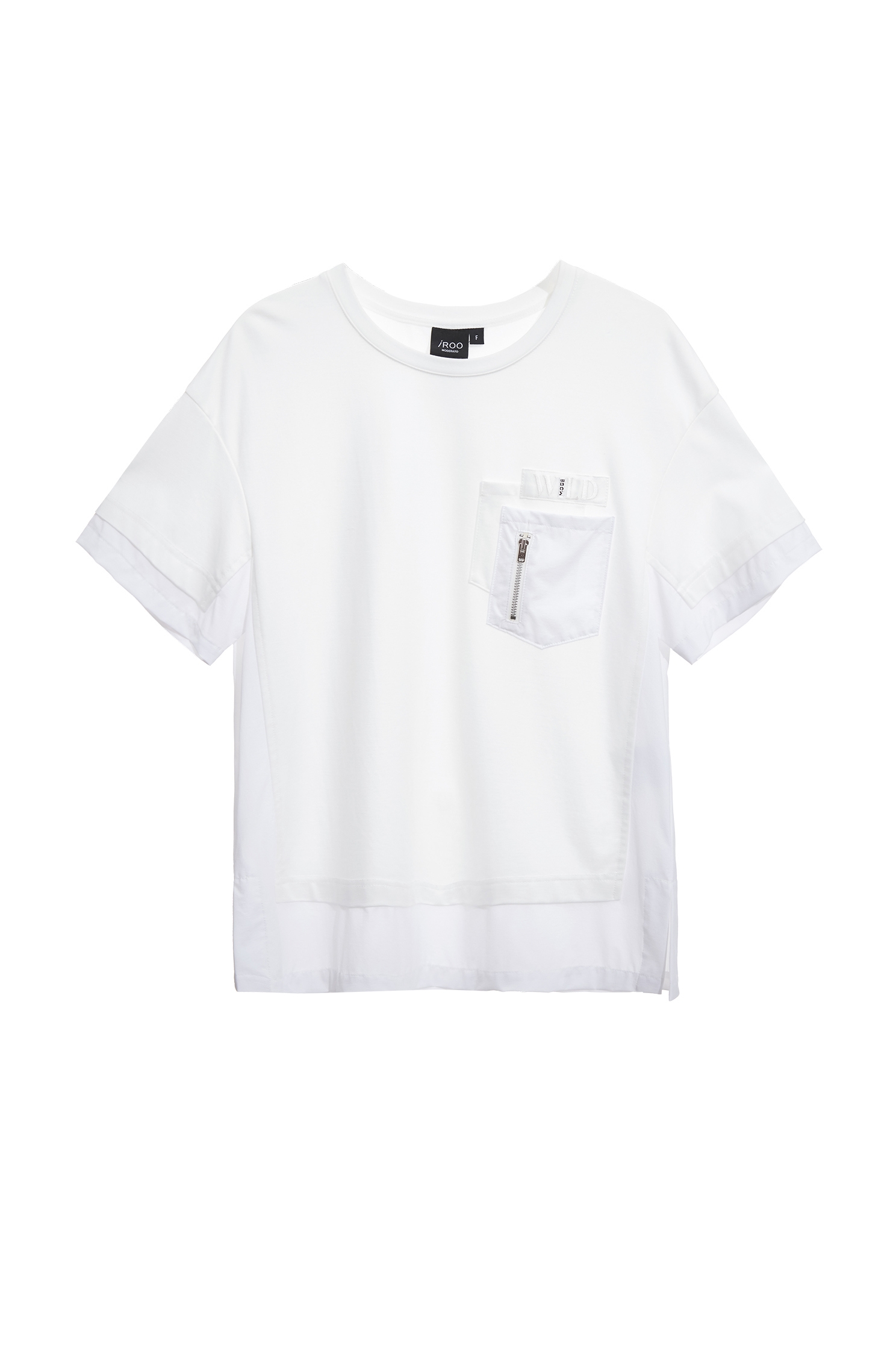 Double Pocket Short Sleeve TeeDouble Pocket Short Sleeve Tee,Tops,Embroidered,White tops,Season (AW) Look,Knitted