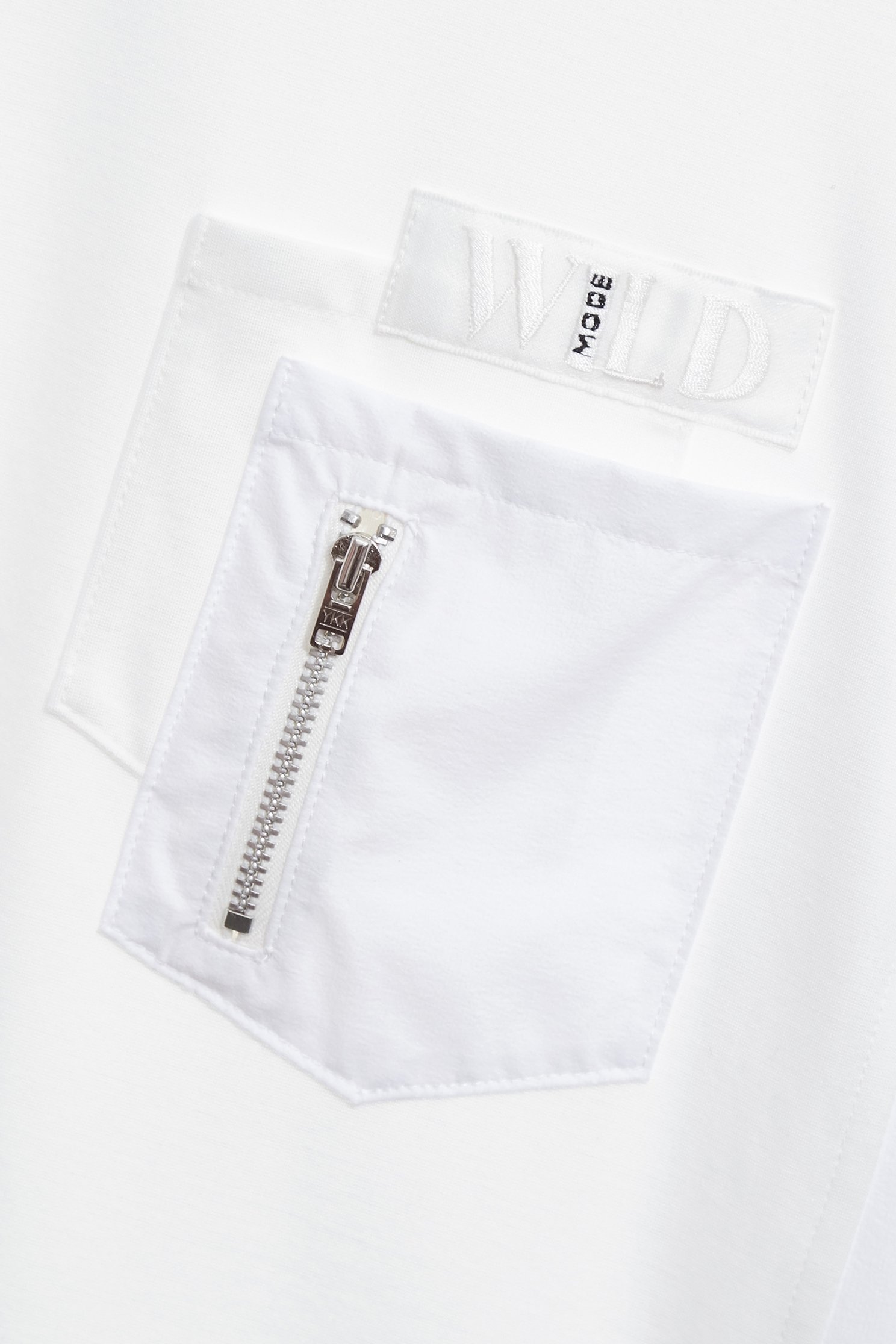 Double Pocket Short Sleeve TeeDouble Pocket Short Sleeve Tee,Tops,Embroidered,White tops,Season (AW) Look,Knitted