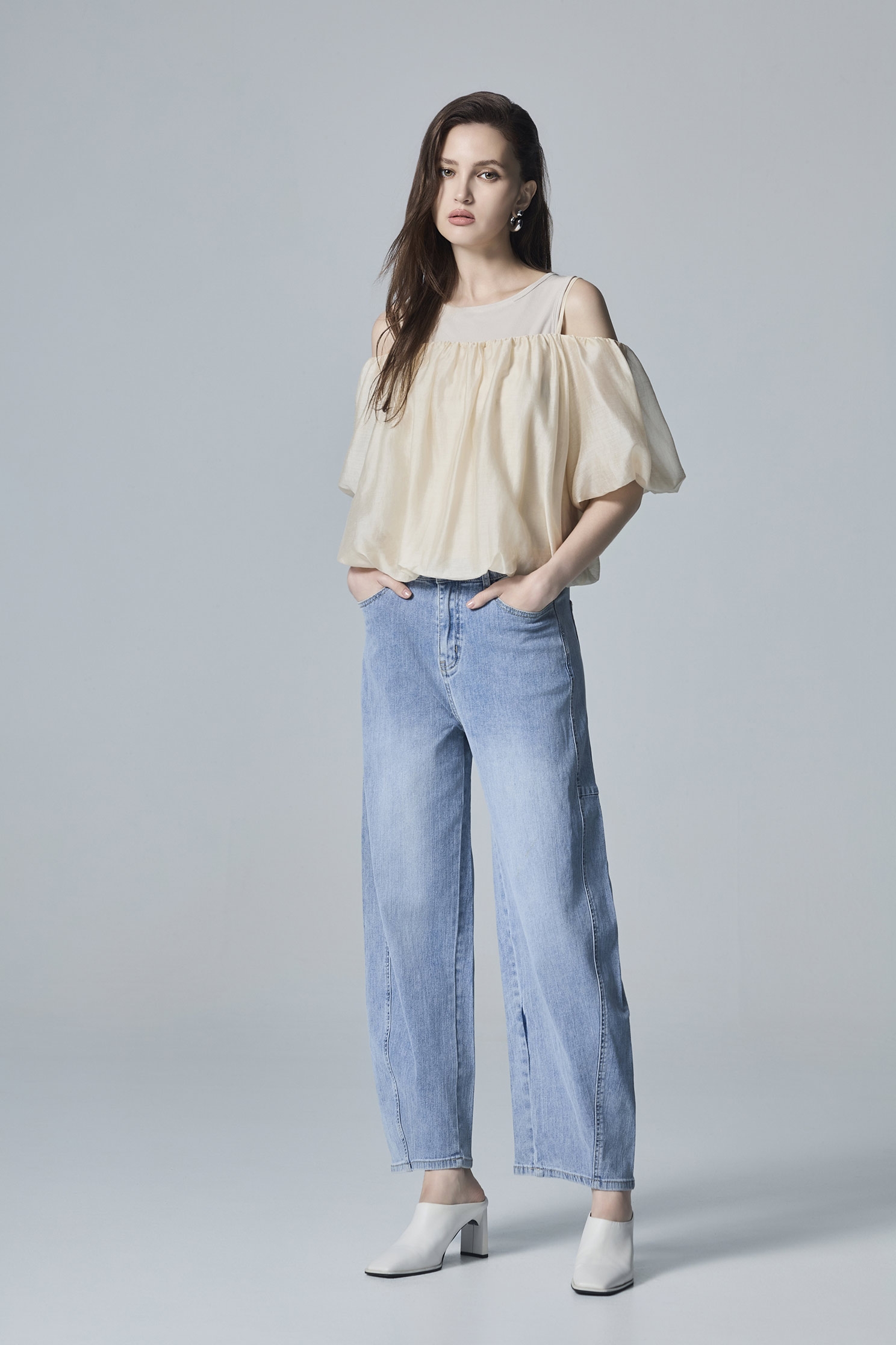 Light Khaki Cold Shoulder TopLight Khaki Cold Shoulder Top,Tops,Under shirts,Season (AW) Look,Blouses,Knitted