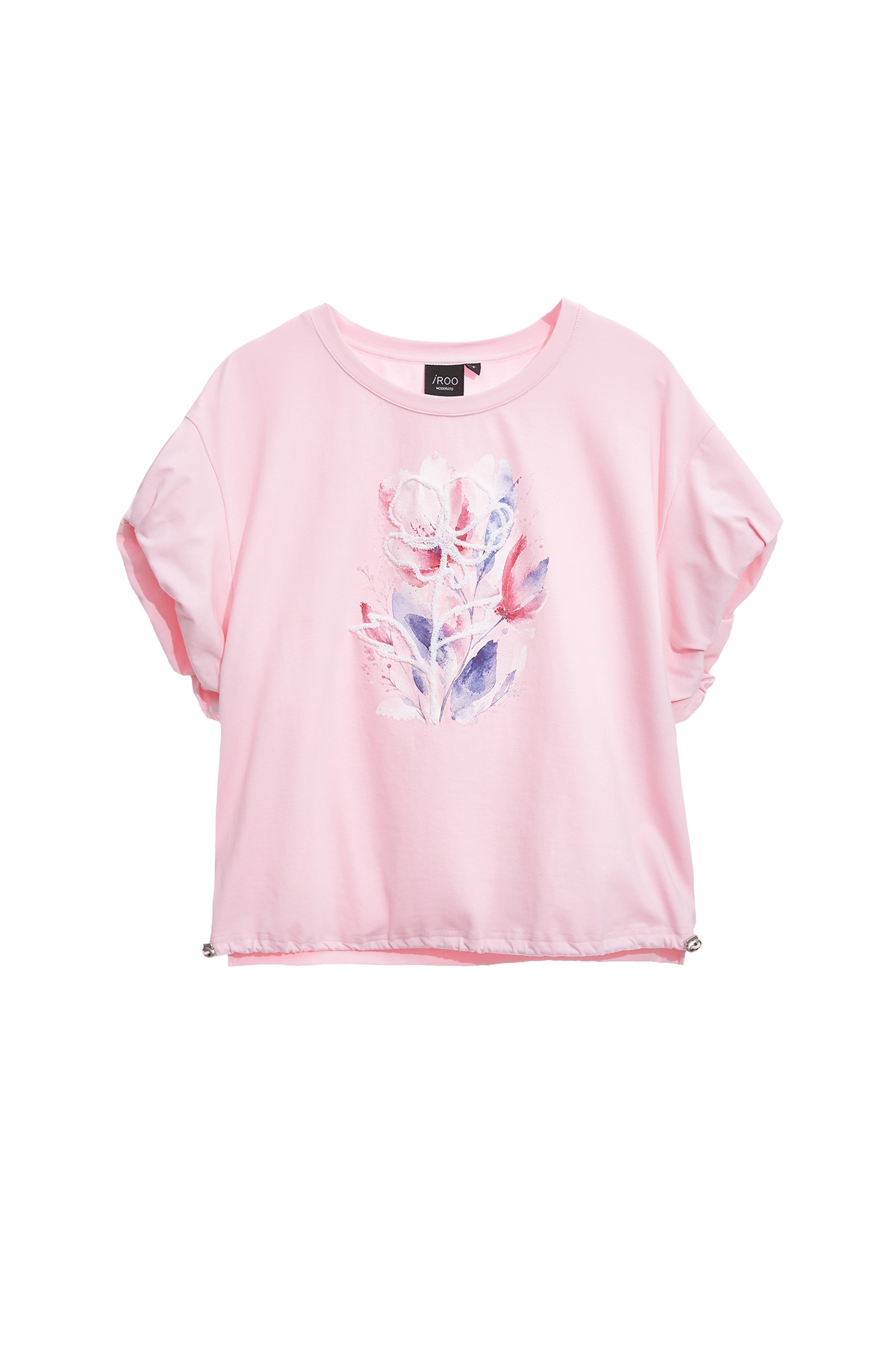 Floral Graphic Puff Sleeve TeeFloral Graphic Puff Sleeve Tee,Tops,Season (AW) Look,Embroidered
