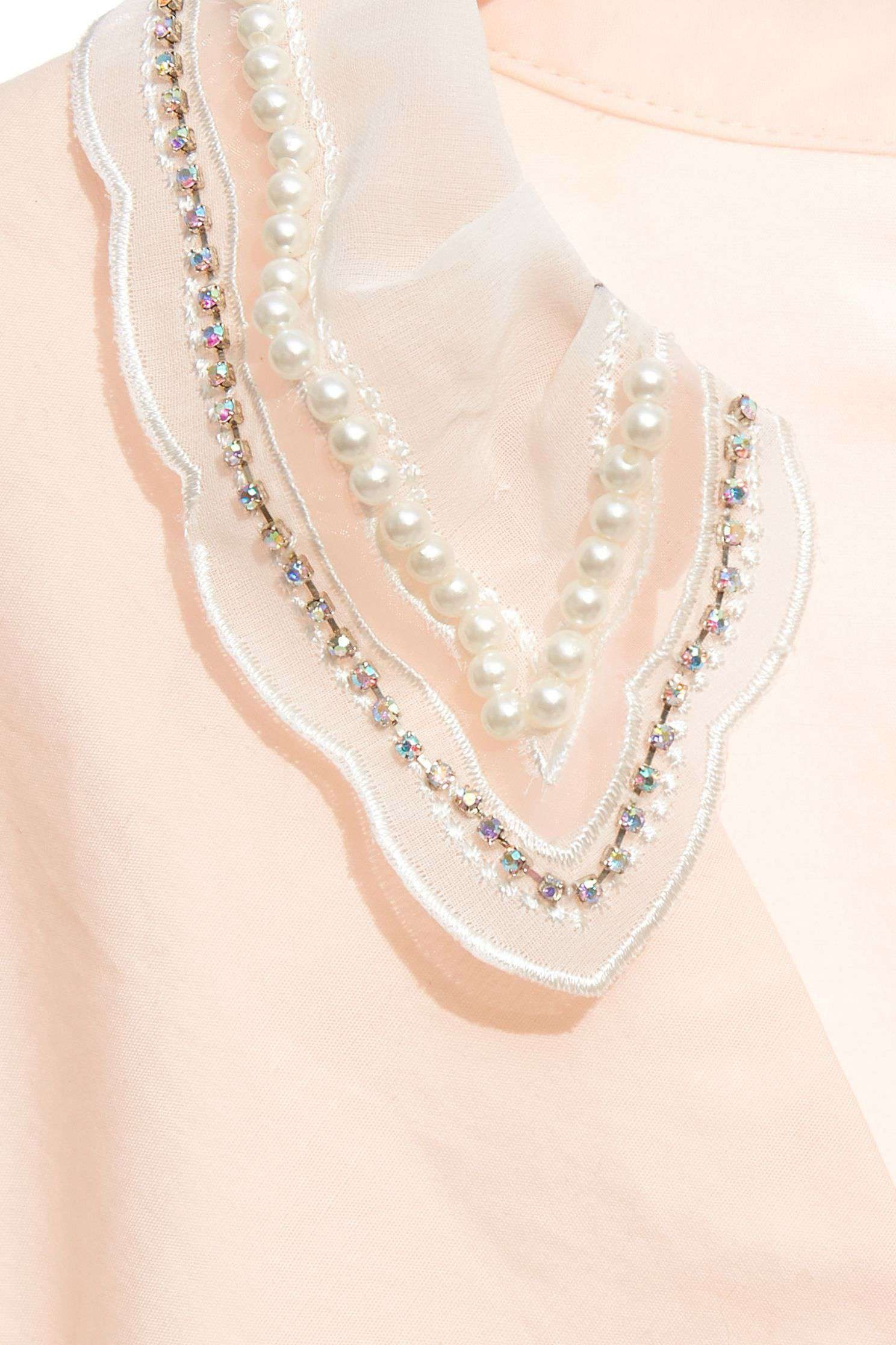 Front Gather Detail V-neck BlouseCreased effect V-neck top,V-Neck T shirts,Tops,Season (AW) Look,Pink