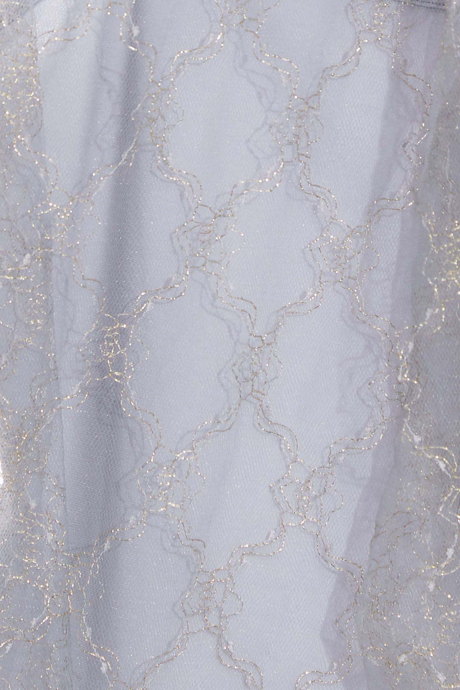 Grey Ribbon Bow Collar Lace TopLight retro metallic gold tulle top,Tops,Under shirts,Embroidered,Party Looks,Season (AW) Look,Valentine,Mesh fabric,Lace tops