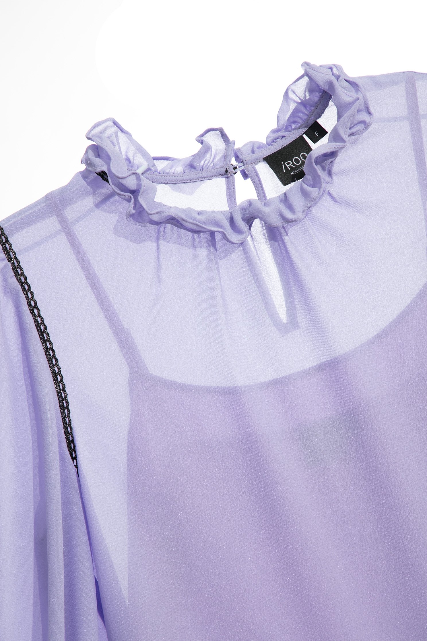 Long sleeve Ruffle Collar Chiffon TopLong sleeve Ruffle Collar Chiffon Top,Tops,Season (SS) Look,Blouses,Chiffon