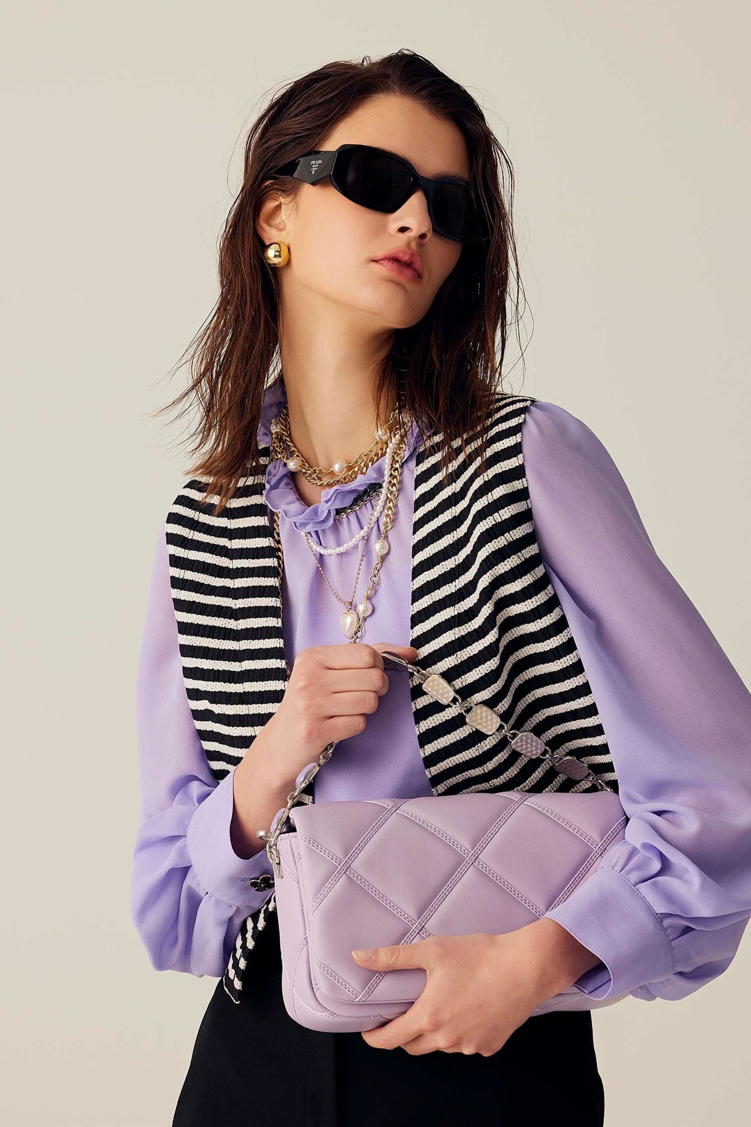 Long sleeve Ruffle Collar Chiffon TopLong sleeve Ruffle Collar Chiffon Top,Tops,Season (SS) Look,Blouses,Chiffon