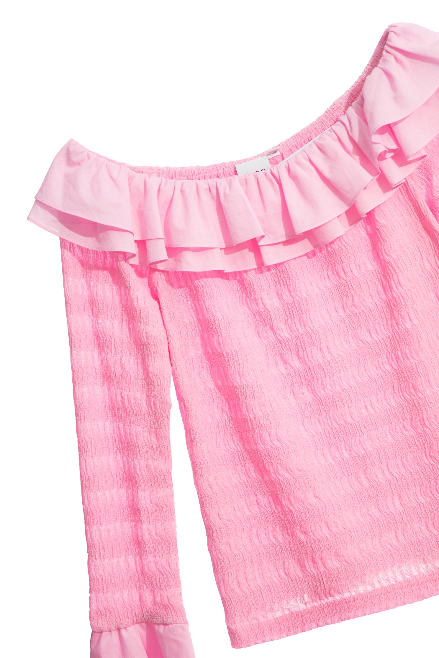 Double Layer Flounce Collar Pink TopDouble Layer Flounce Collar Pink Top,Tops,Season (SS) Look