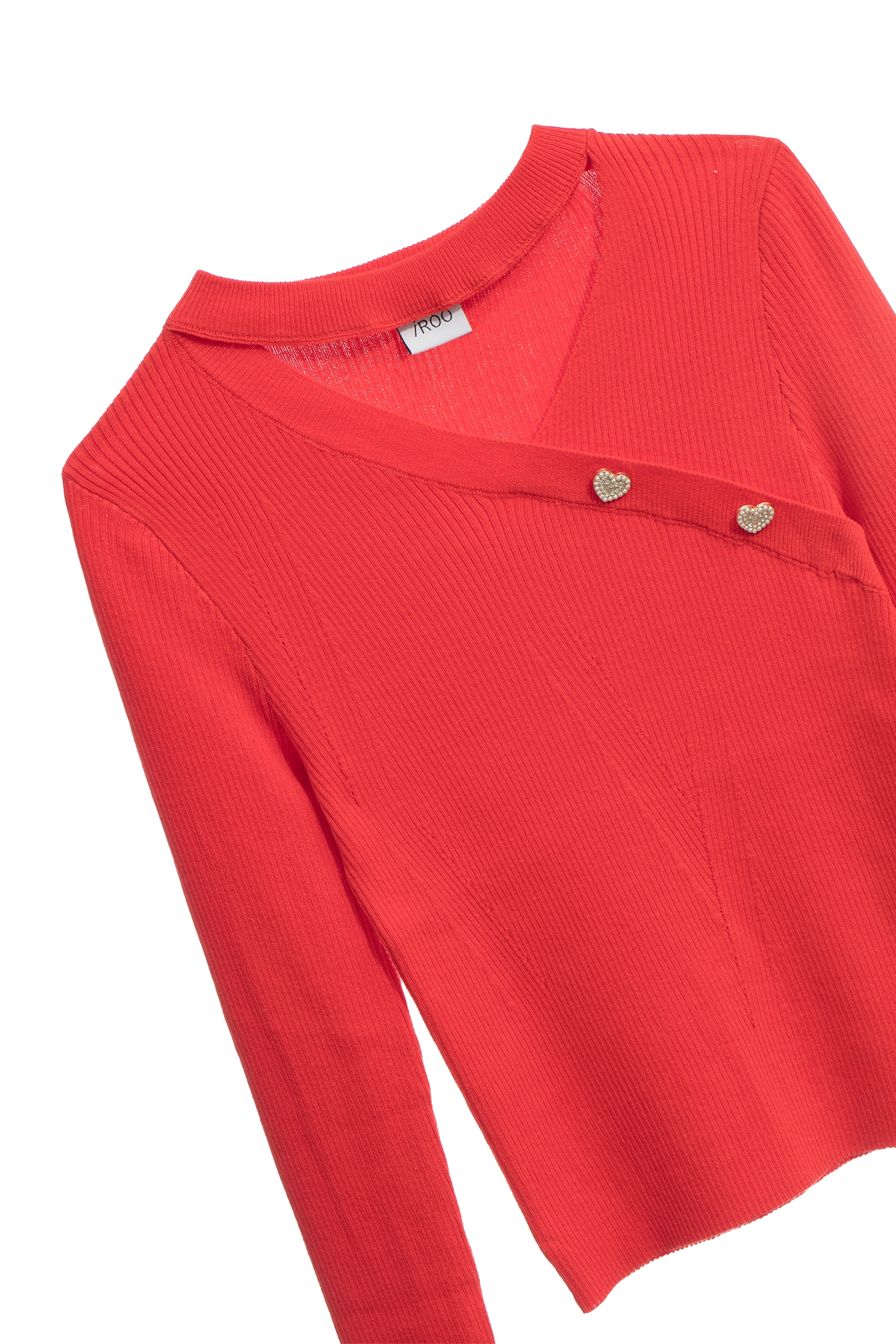 Long Sleeve Hollow Neckline Knit TopLong Sleeve Hollow Neckline Knit Top,Tops,Season (SS) Look,pearl,Knitted,Knitted tops