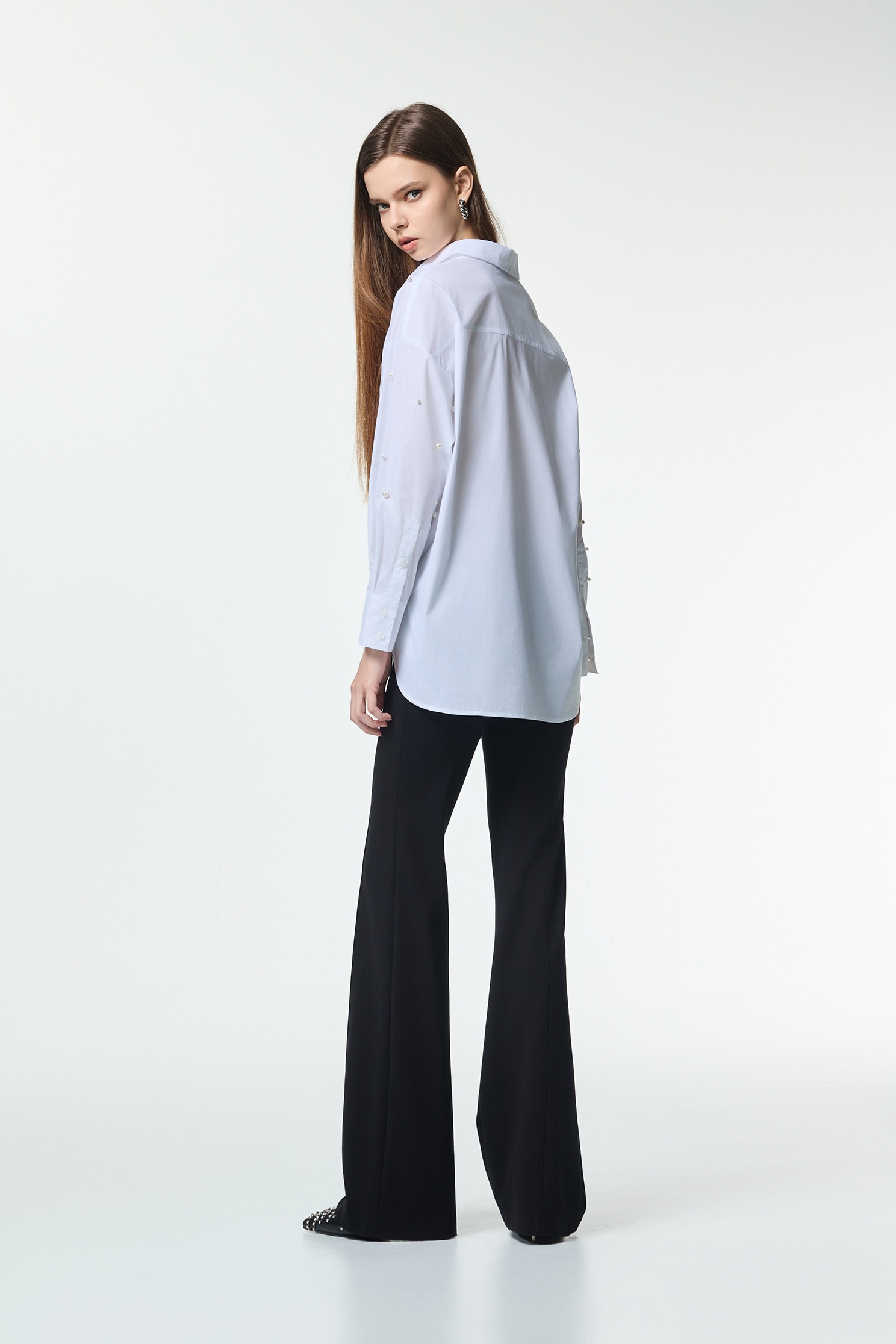 Pearl Detail Button Front BlousePearl Detail Button Front Blouse,Office Looks,pearl,Season (AW) Look,Blouses