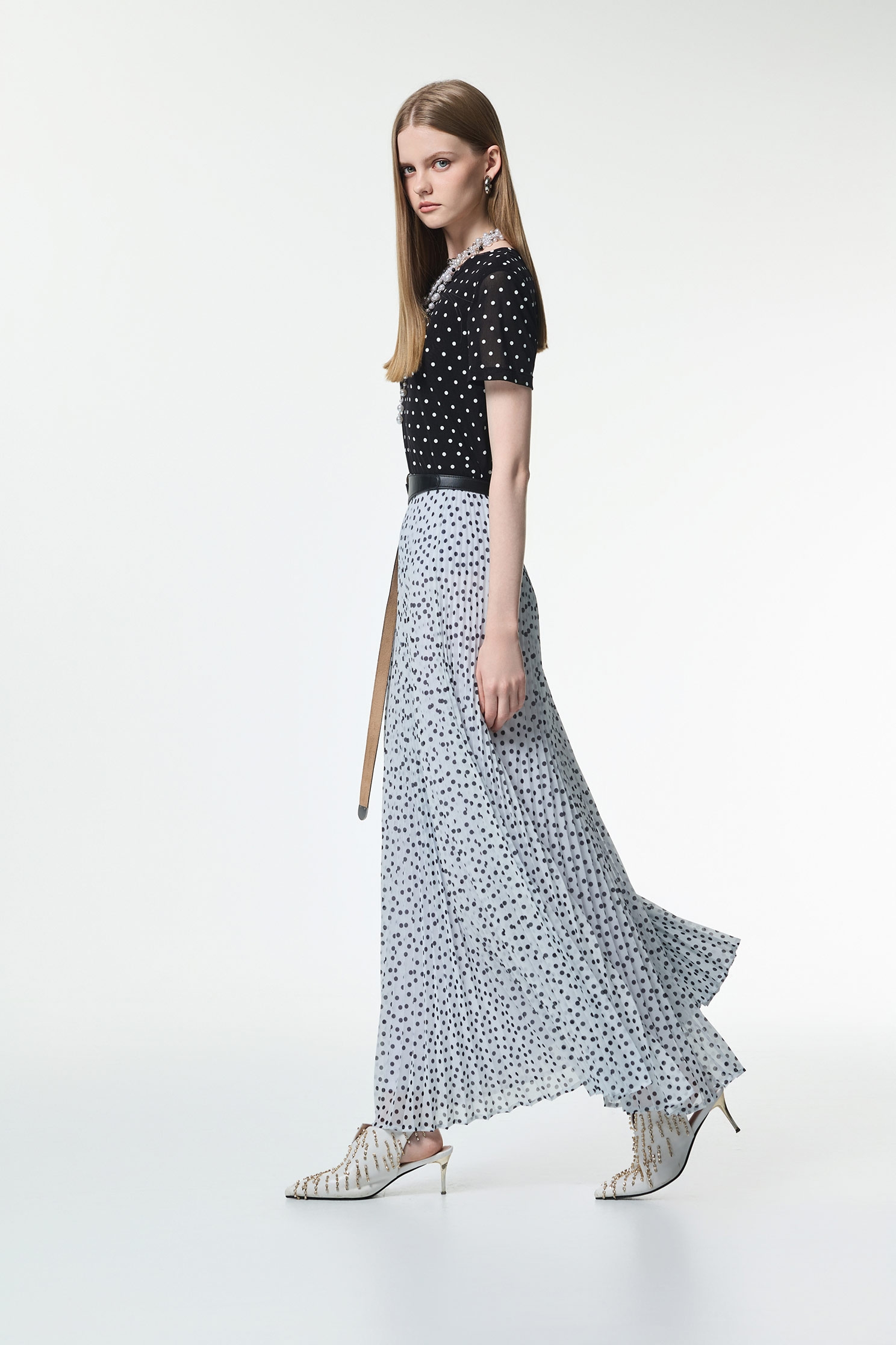 Polka Dot Short Sleeve TopPolka Dot Short Sleeve Top,Tops,Under shirts,Season (AW) Look