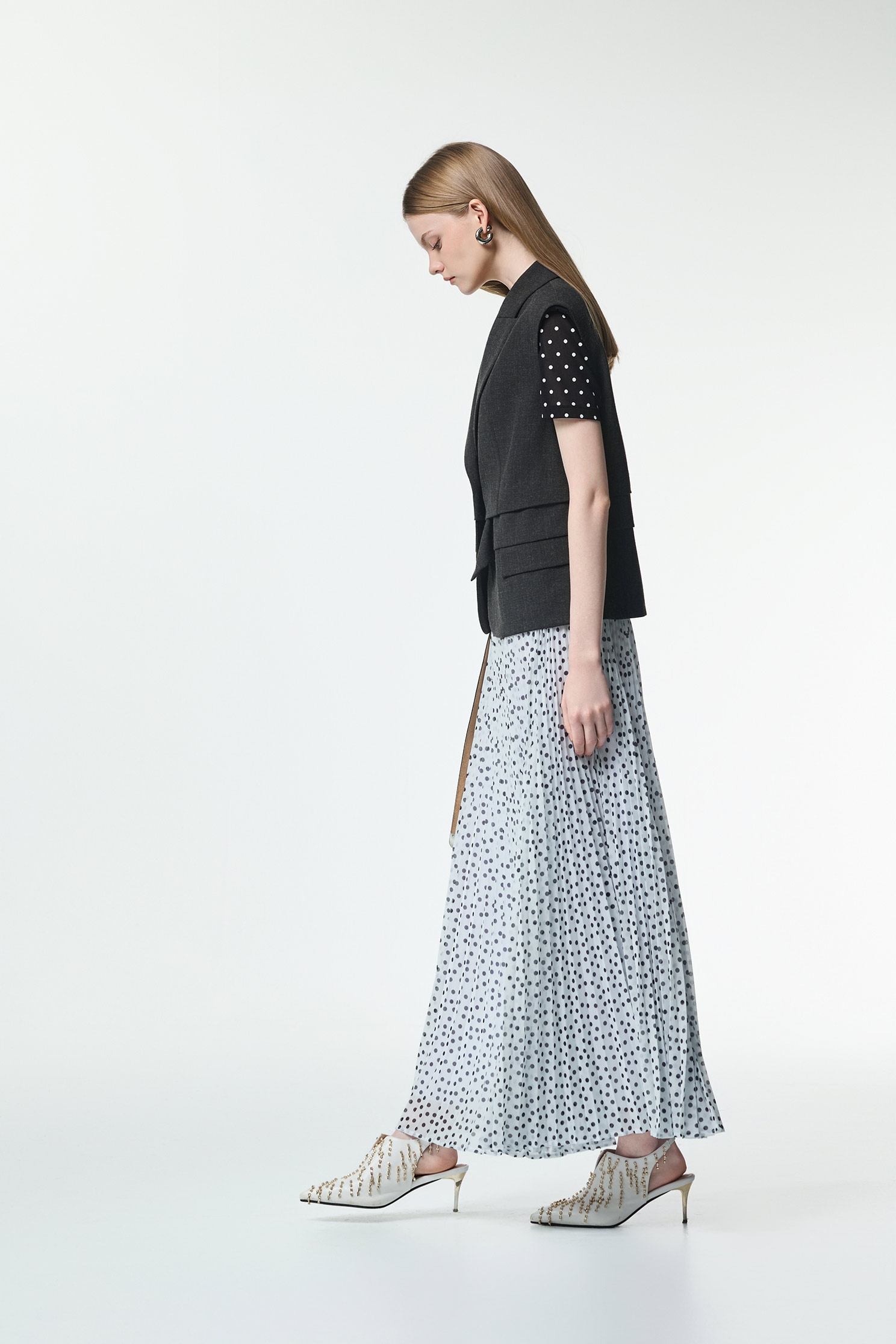 Polka Dot Short Sleeve TopPolka Dot Short Sleeve Top,Tops,Under shirts,Season (AW) Look