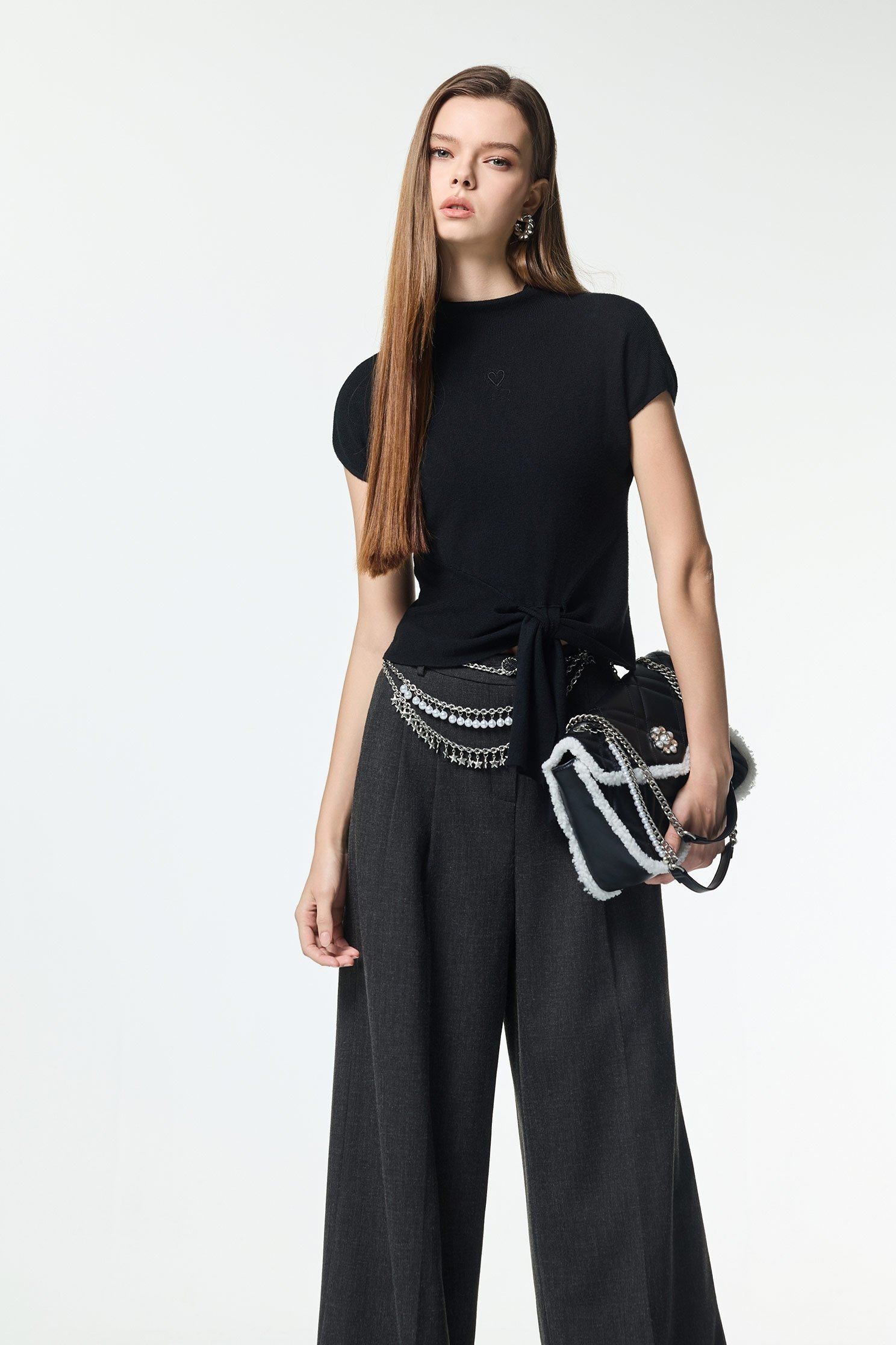 Front Knot Knit TopFront Knot Knit Top,Office Looks,bestselling,Season (AW) Look,Valentine,Embroidered,Knitted,Knitted tops