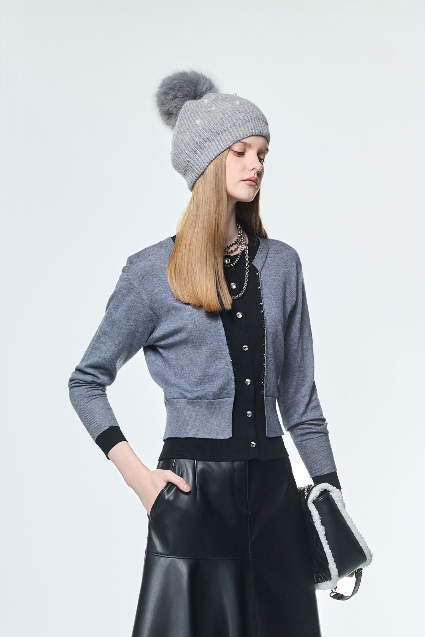 Fake Two Piece Knit TopFake Two Piece Knit Top,Office Looks,Tops,Season (AW) Look,Valentine,Knitted tops