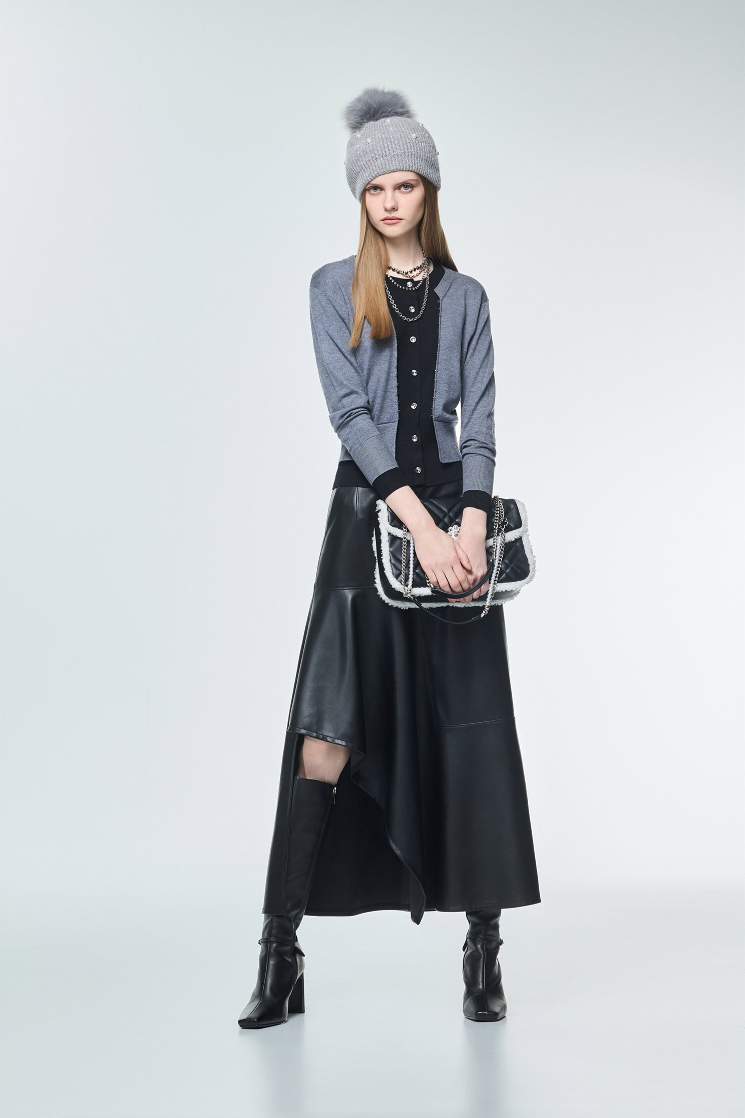 Fake Two Piece Knit TopFake Two Piece Knit Top,Office Looks,Tops,Season (AW) Look,Valentine,Knitted tops